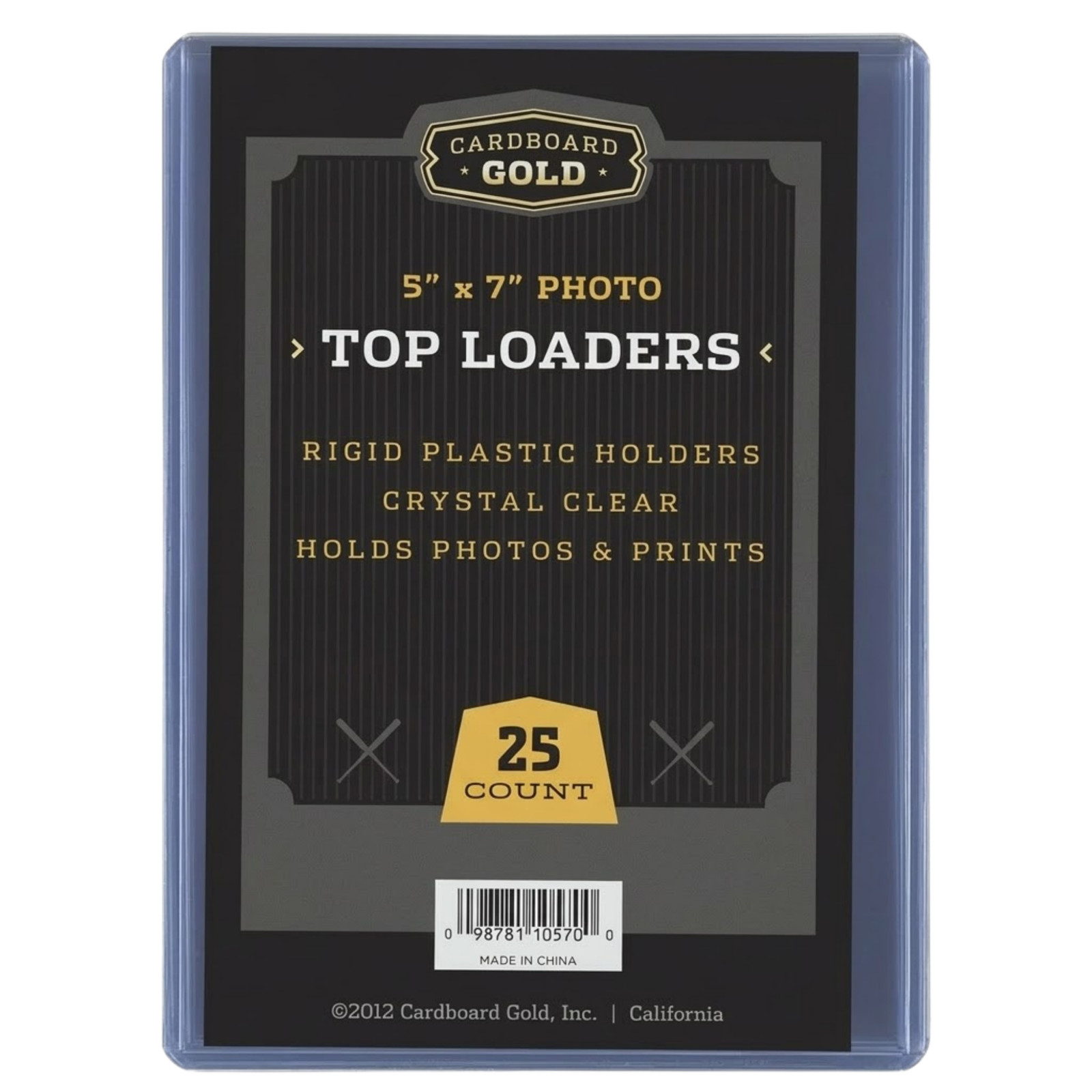 500ct Cardboard Gold 5×7 Top Loaders for Postcards/Photos – Clear Rigid PVC
