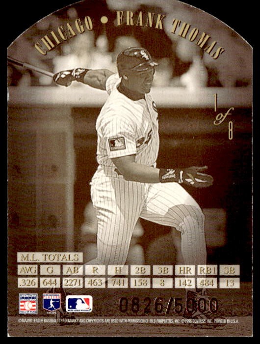 1995 Leaf #1 Frank Thomas Heading for the Hall #/5000