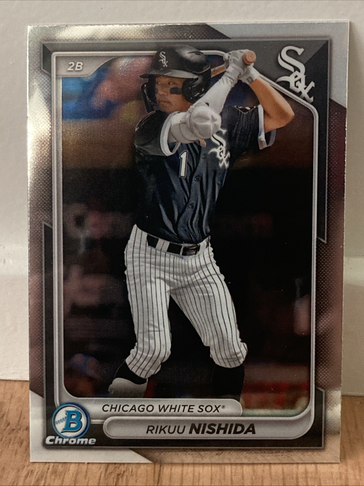2024 Bowman Chrome – Prospects Rikuu Nishida #BCP-188 (RC) White Sox QTY