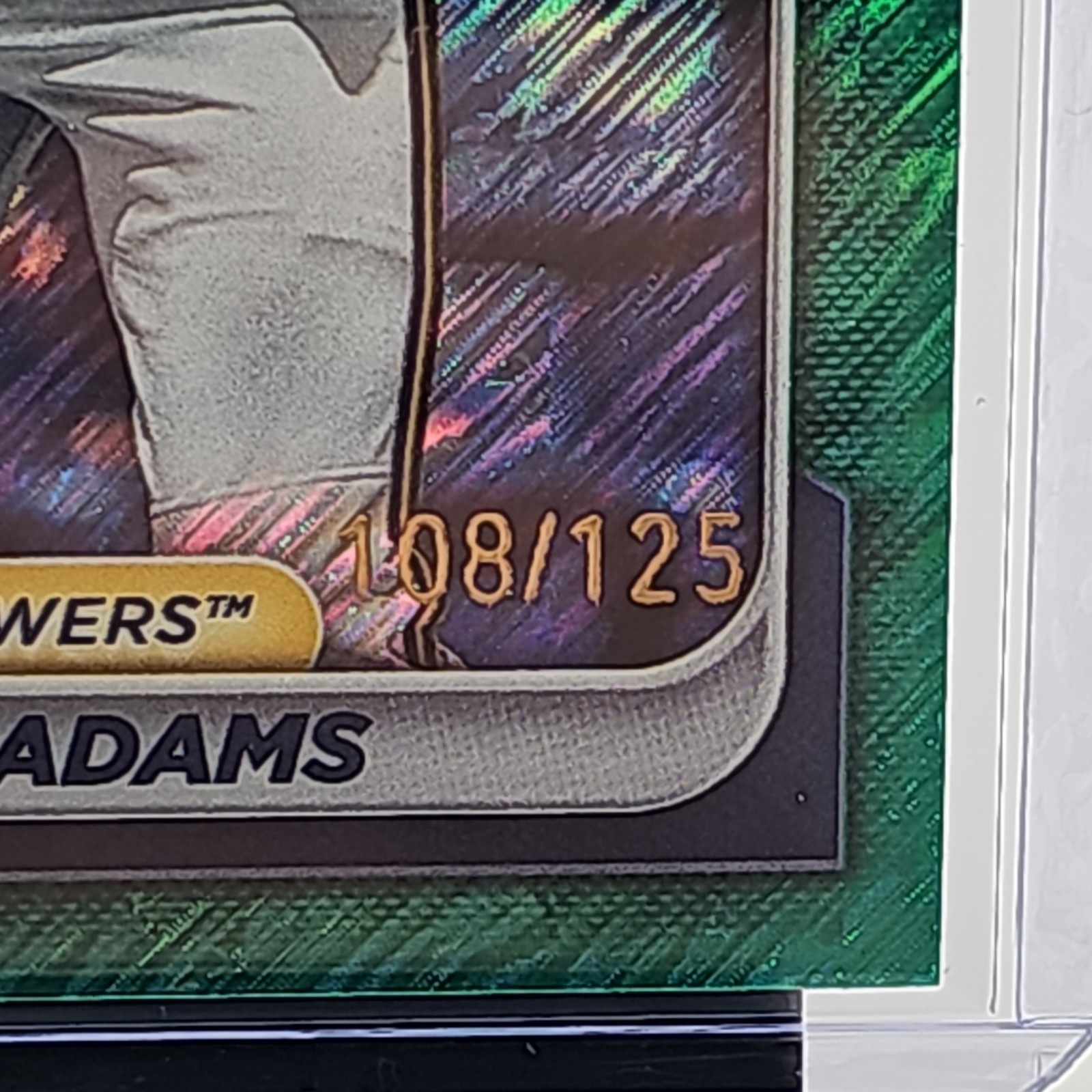 2024 Bowman Chrome Prospects Luke Adams #BCP-50 Aqua Shimmer Refractor /125 (RC)