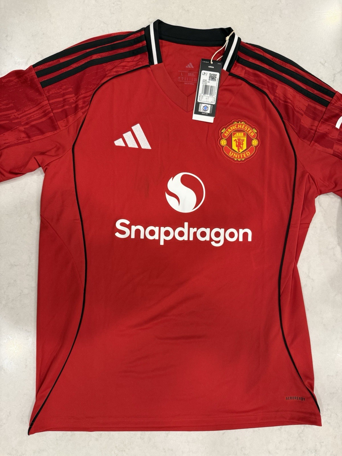 Manchester United Casemiro #18 Soccer Jersey Men’s L Red/Black/White