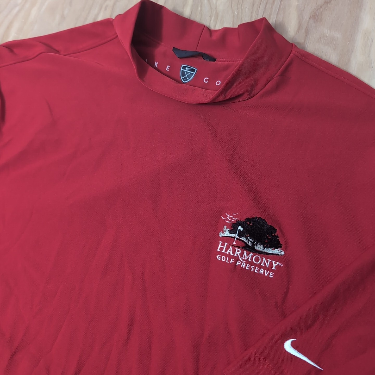 Nike Golf Polo Harmony Golf Preserve Men’s Large Red Performance Premium Fabric
