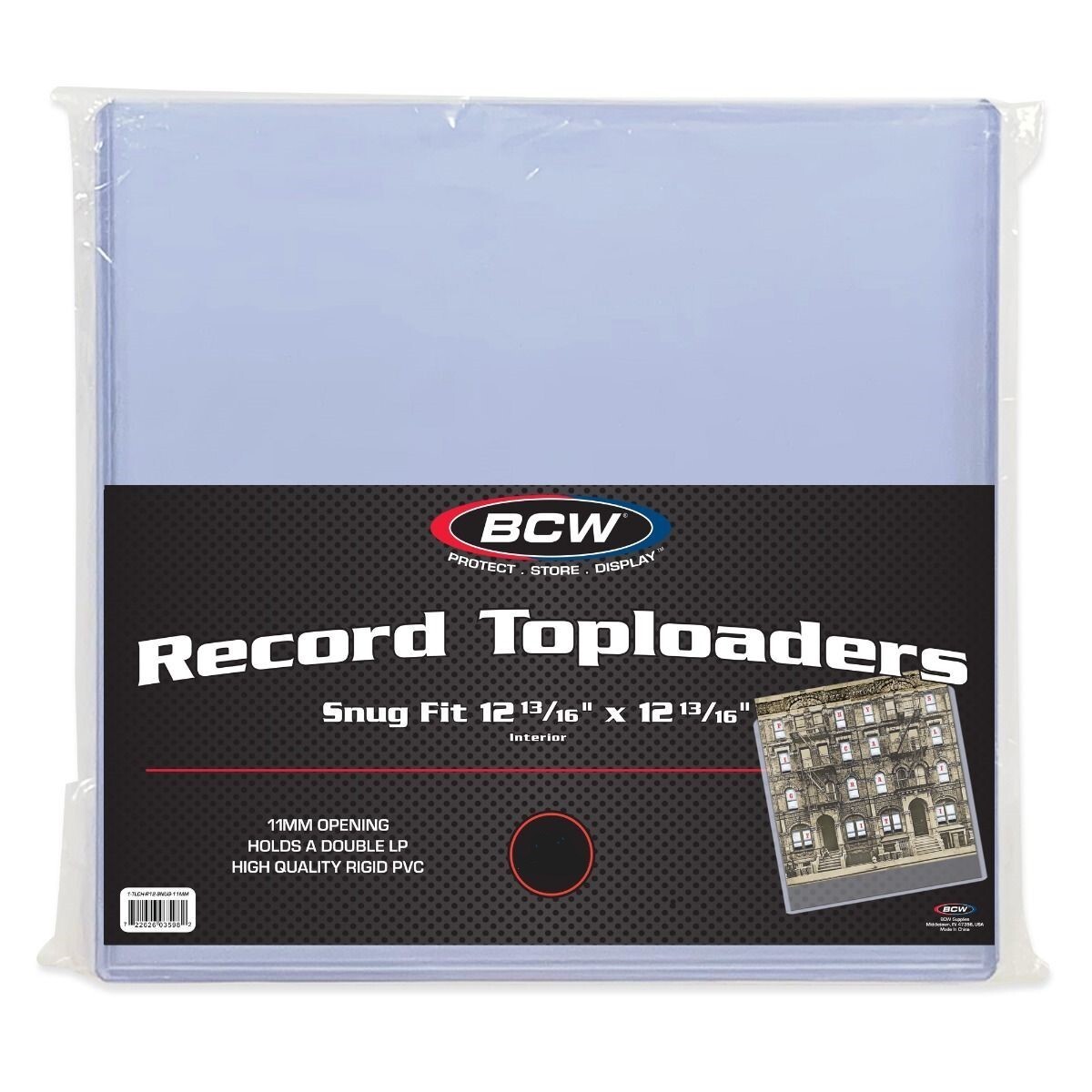 NEW (1 PC) BCW 33 RPM Record Album Toploaders Snug Fit 11mm- Protective Holder