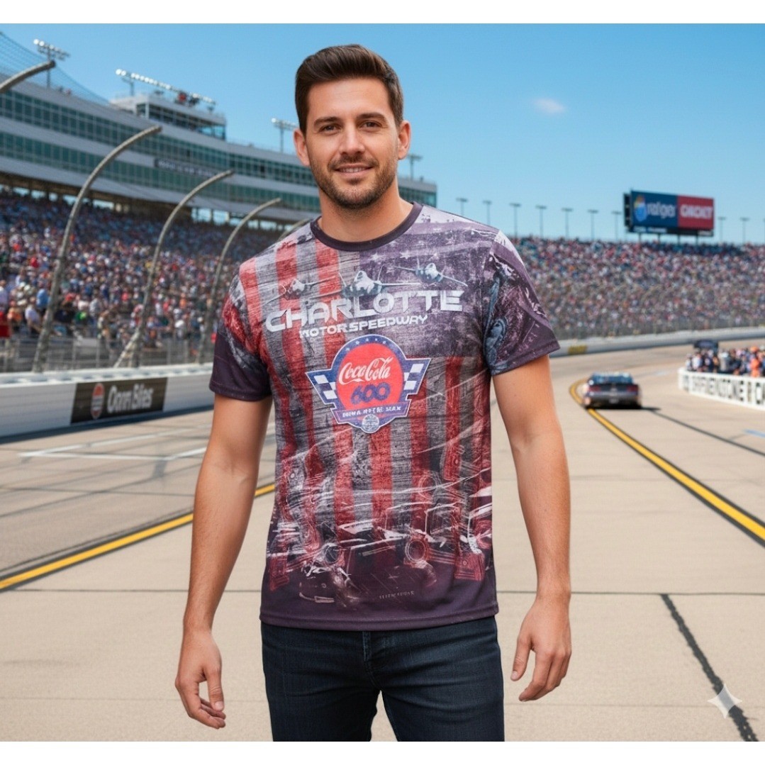 SMI Charlotte Motor Speedway Coca-Cola 600 Tee Shirt XL 2022 All Over Print