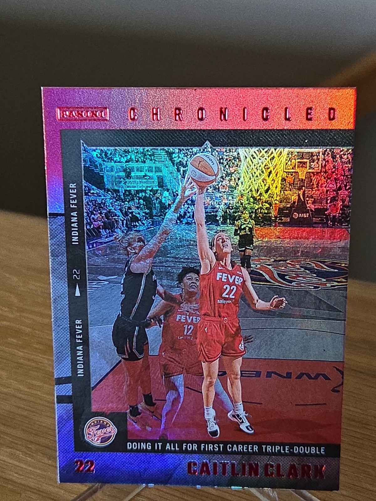Caitlin Clark 2025 Panini Chronicles Red Holo Foil Chronicled Collection #5