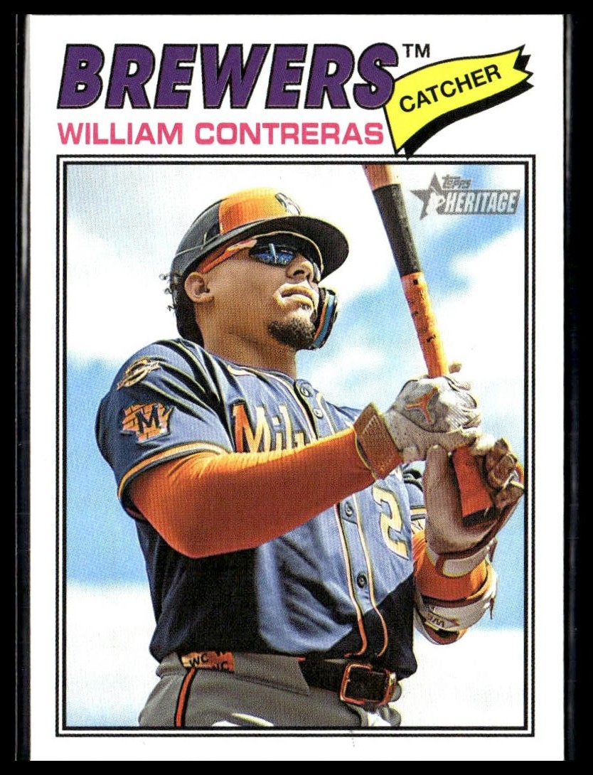 2026 Topps Heritage 214 William Contreras Milwaukee Brewers Short Print SP
