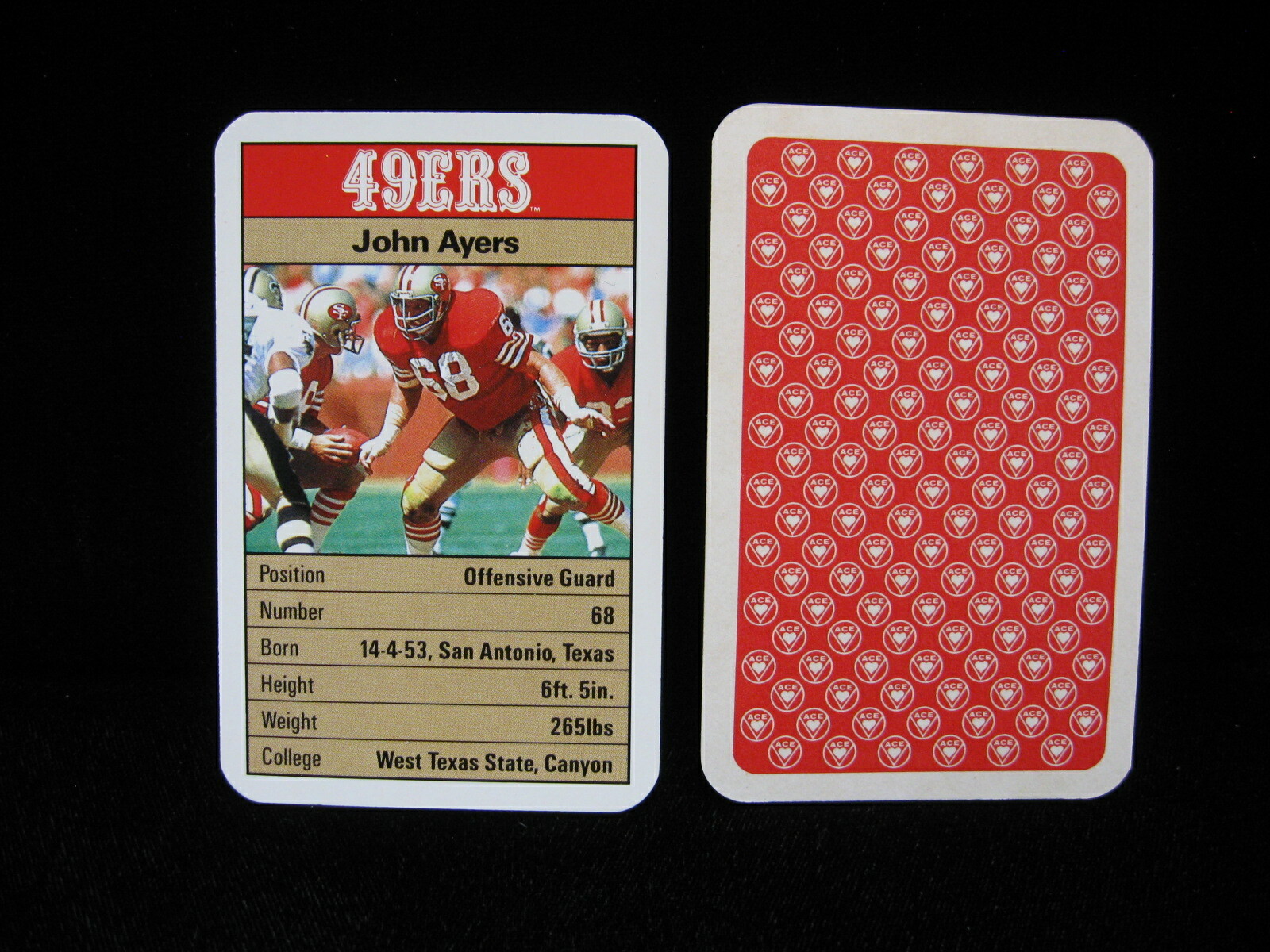 1987 John Ayers San Francisco 49ers “Ace Fact Pack” United Kingdom #68