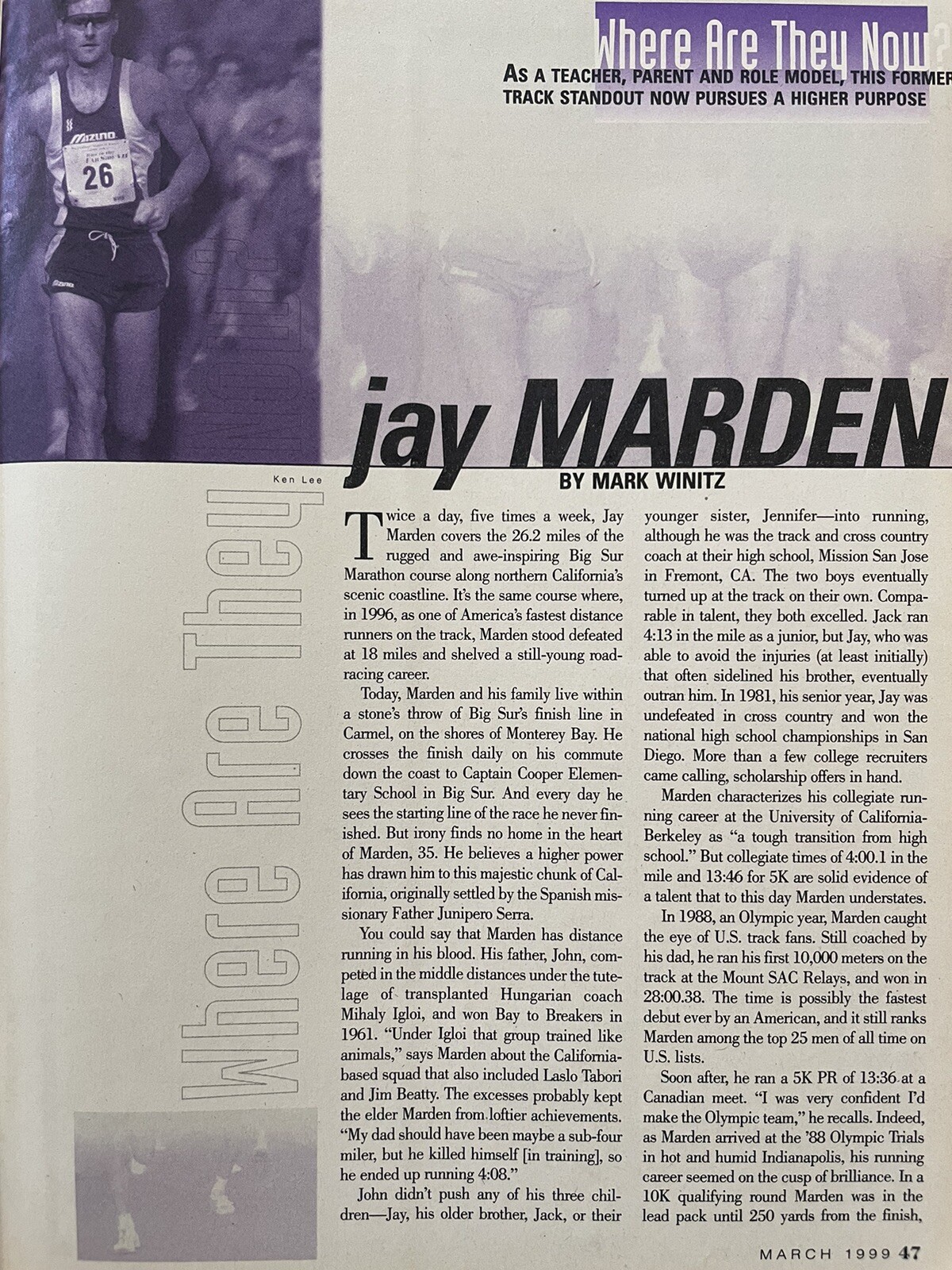 1999 Running Times Magazine March Shoe Buyer Guide, Nike ad