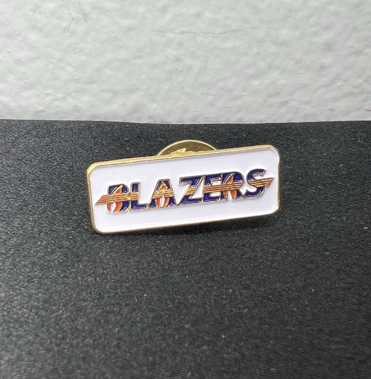 Vtg Portland Trail Blazers Rectangular Lapel Hat Pin 0.75” Basketball OR Oregon