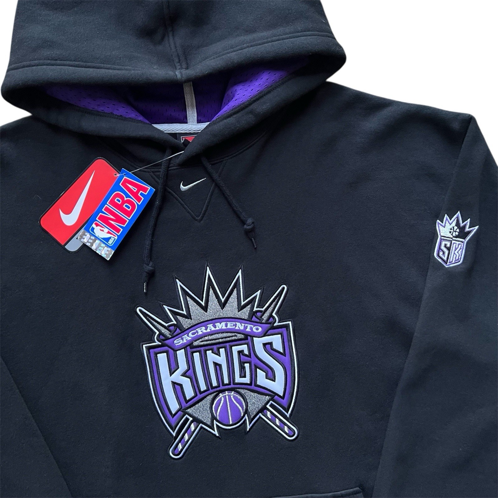 Vintage Sacramento Kings Nike Center Swoosh Hoodie 2001 NWT Deadstock Men’s XXL