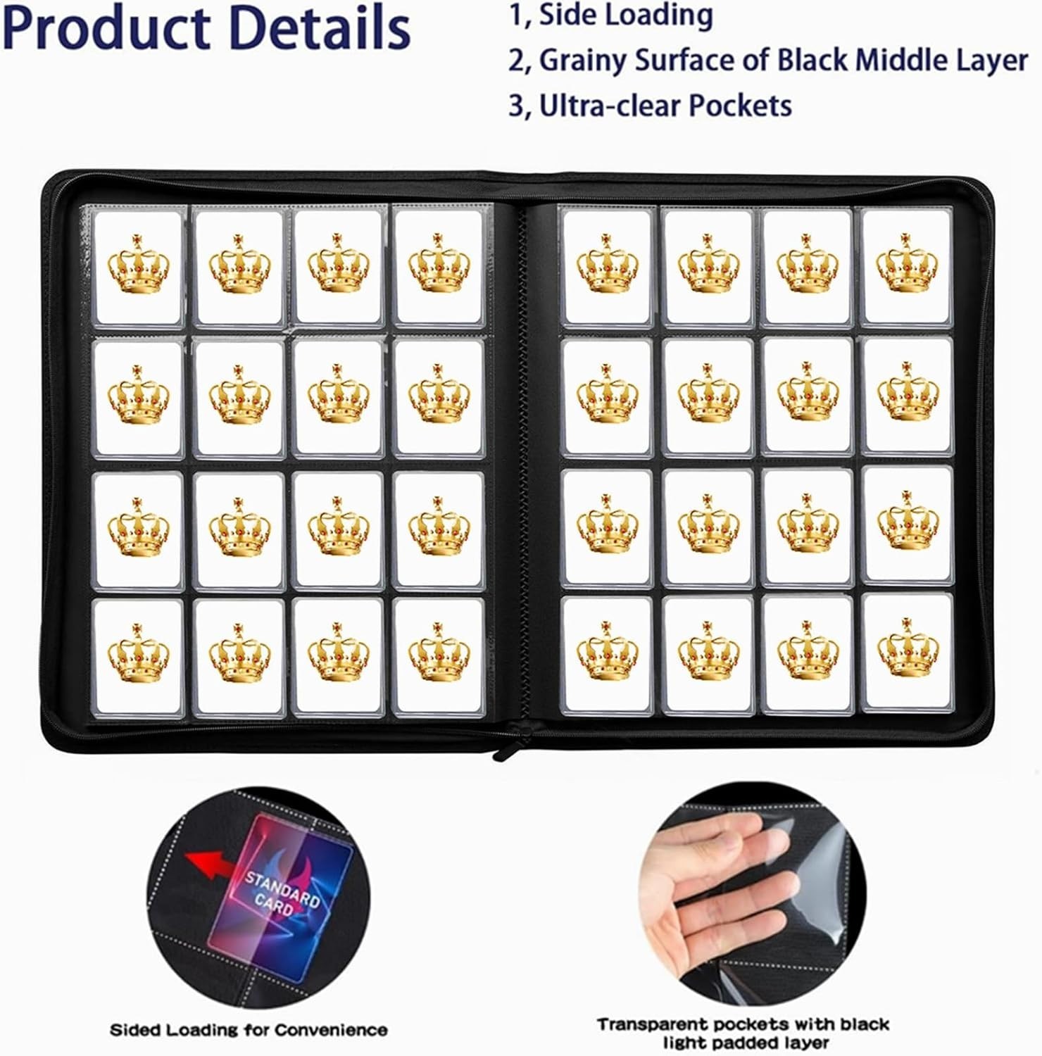 Top Loader Binder 16 Pocket | Trading Card Album 640 Cards Toploader NEW 35pt
