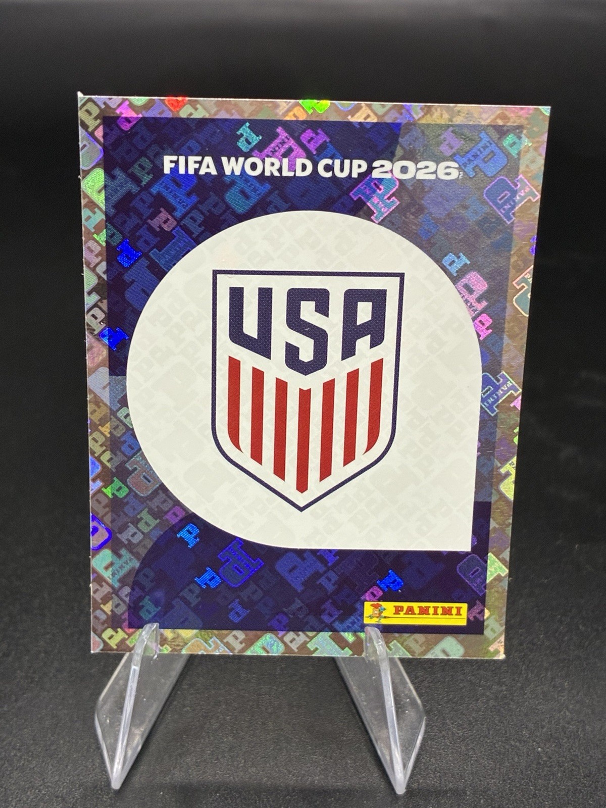 USA Crest/ Badge 2026 Panini FIFA World Cup Crumple Parallel Sticker USA 1 Code