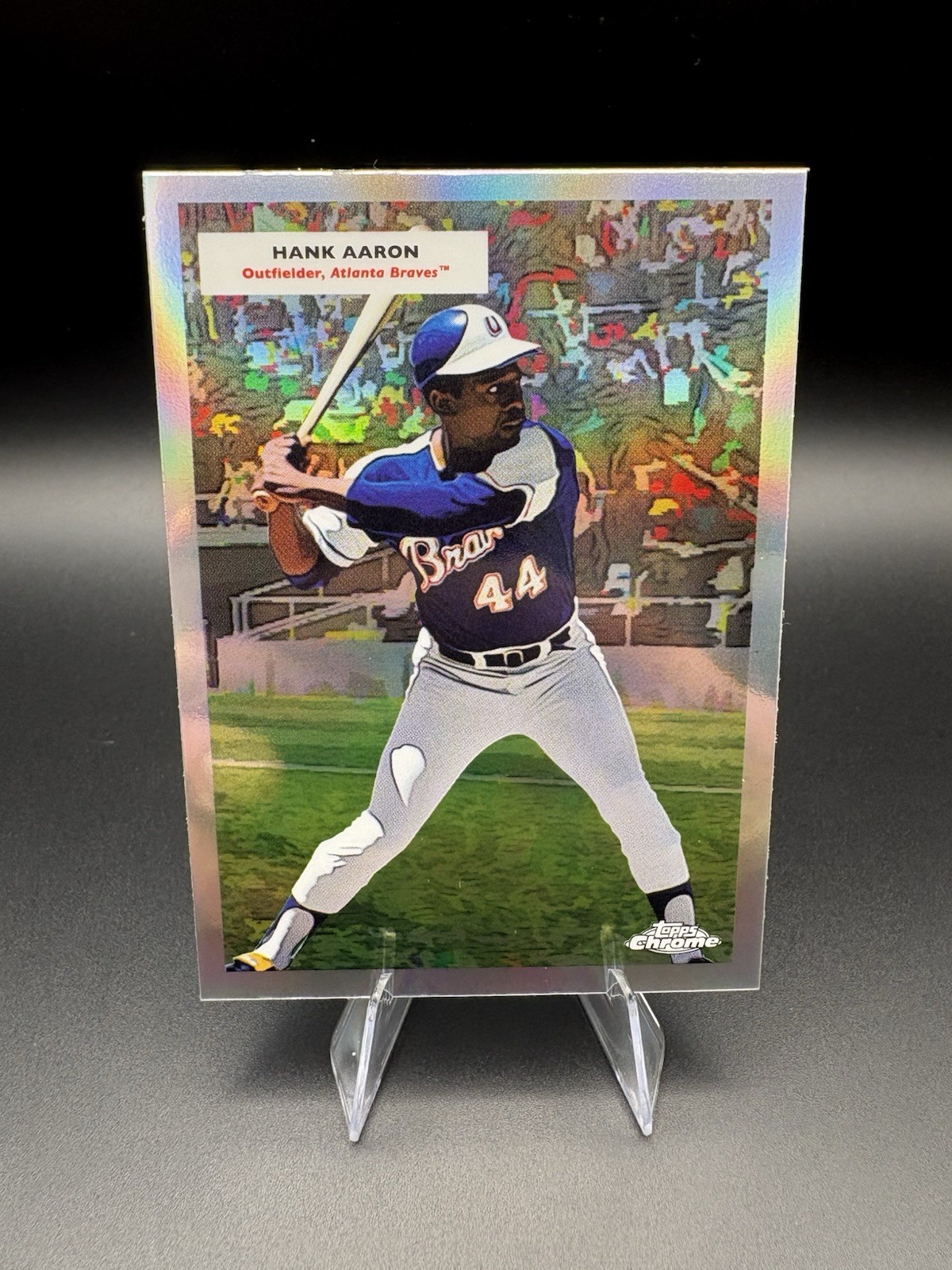 2025 Topps Chrome Platinum Hank Aaron/Ronald Acuna Jr. #55DH-11 Double Headers
