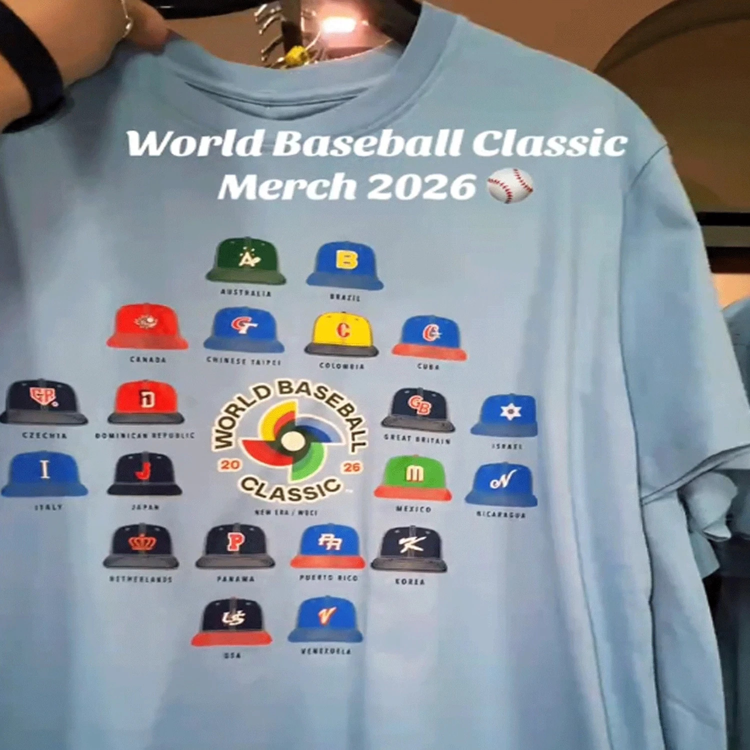 World Baseball Classic Merch 2026 All Snapback Flag Unisex T-Shirt S-5XL