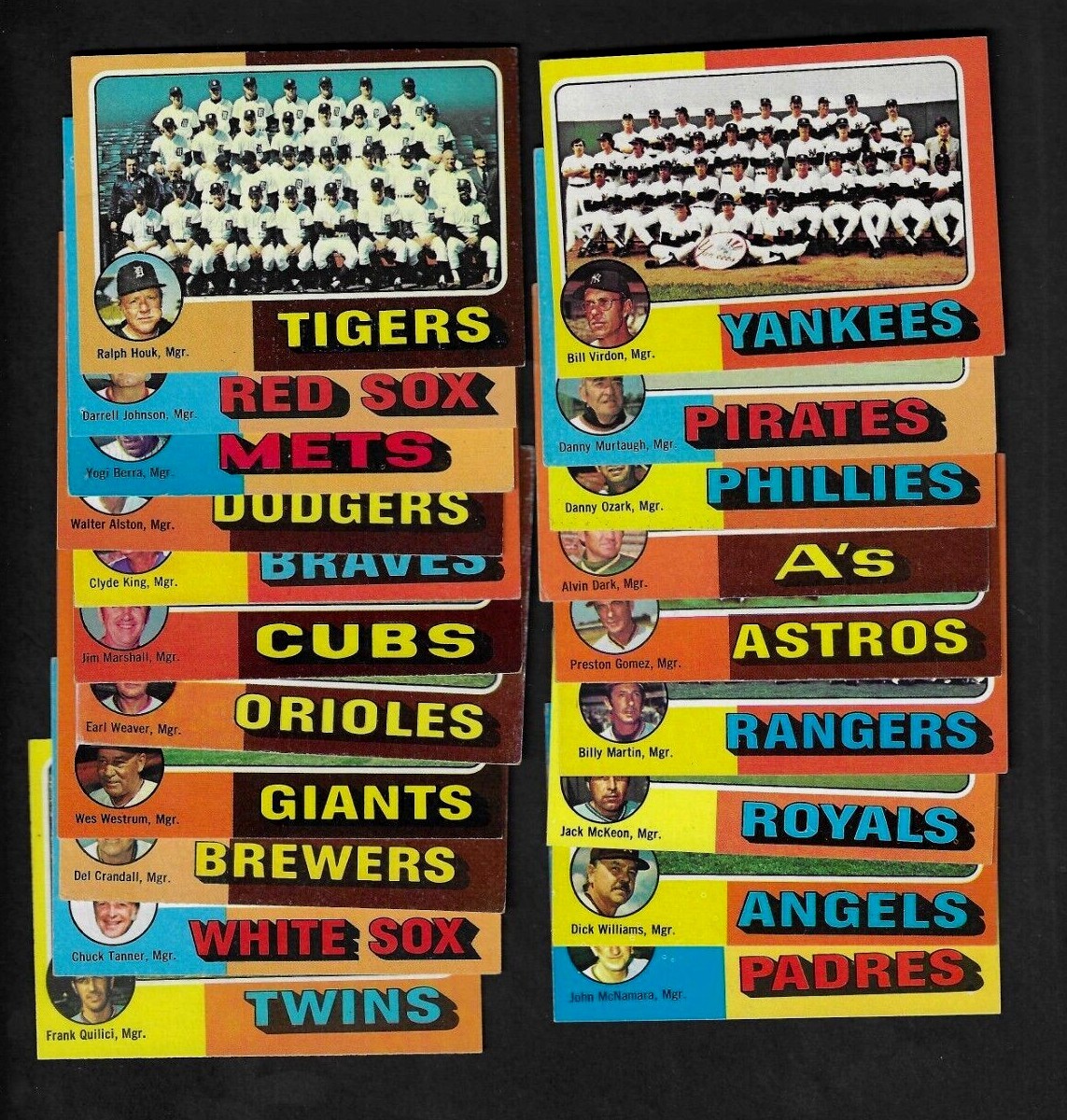 1975 Topps Baseball – TEAM CHECKLISTS “You Pick” @ Mid-grade – w/photos!