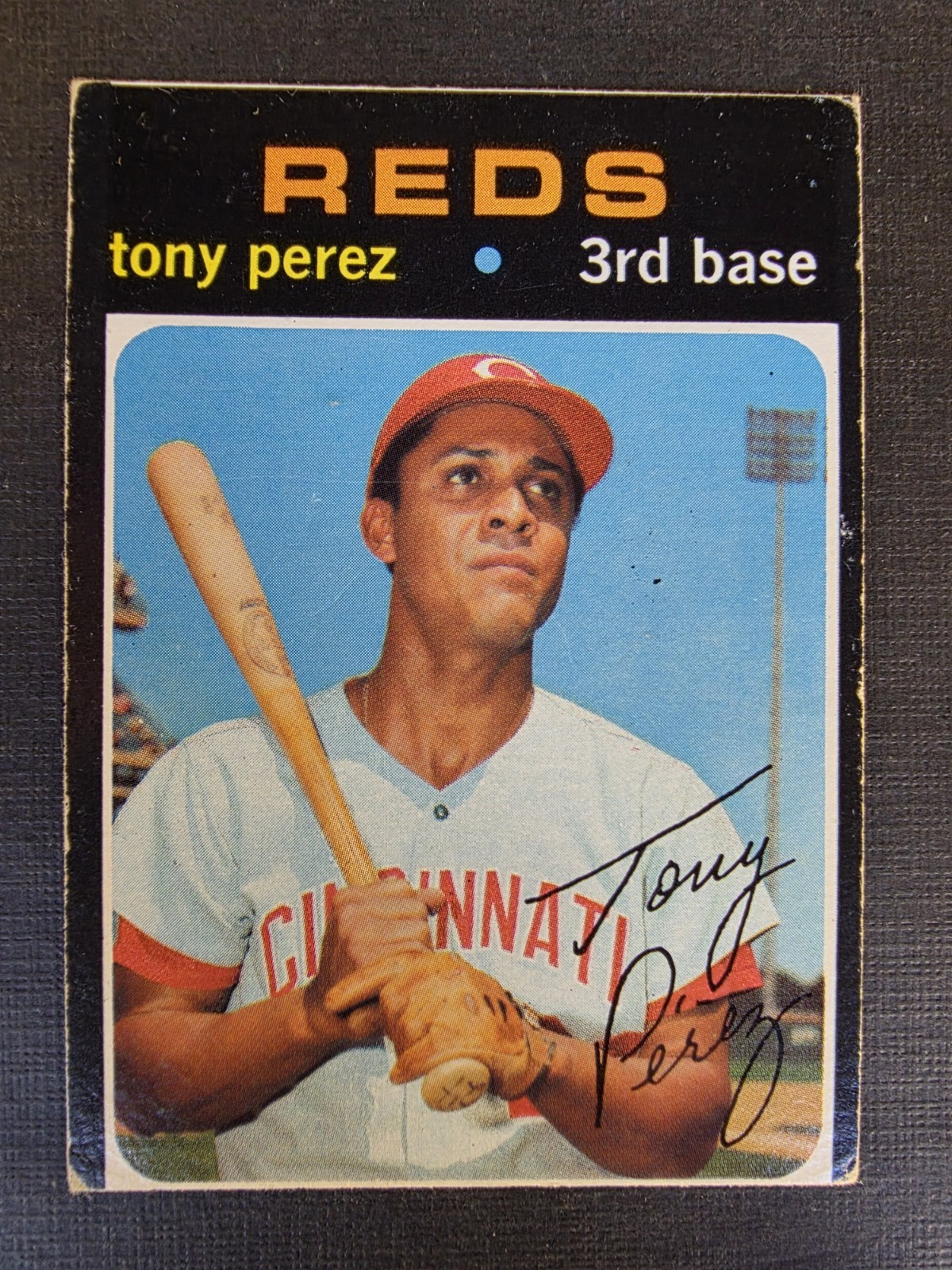 1971 Topps Tony Perez #580 Cincinnati Reds HOF Clean Black Borders EX/EX-MT