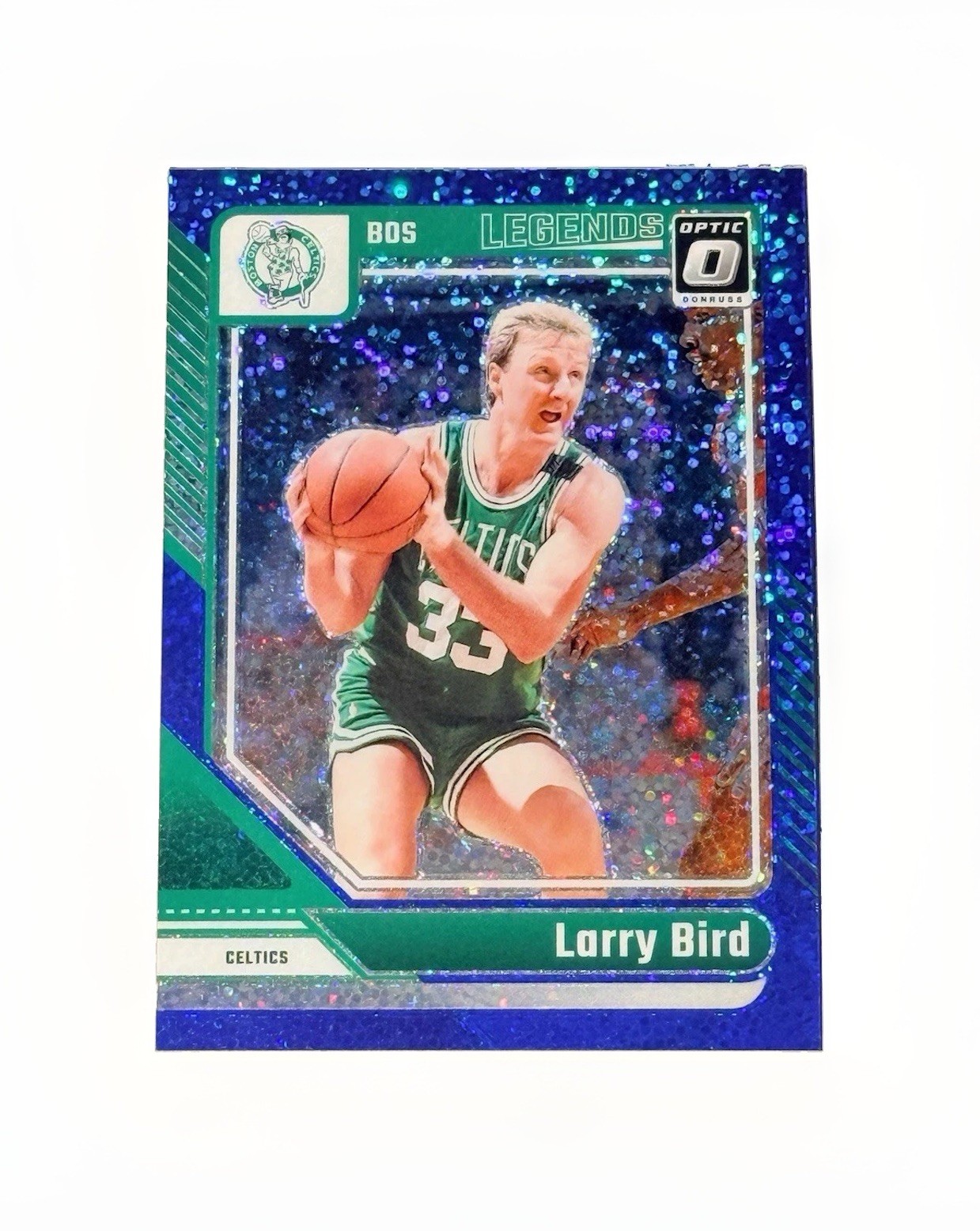 Larry Bird 2024-25 Donruss Optic Blue Sparkle Legends /180, Celtics #243