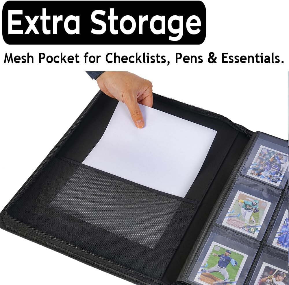 Semi Rigid Card Holder Binder, Premium Card Saver 1 Binder with Sleeves for Trad