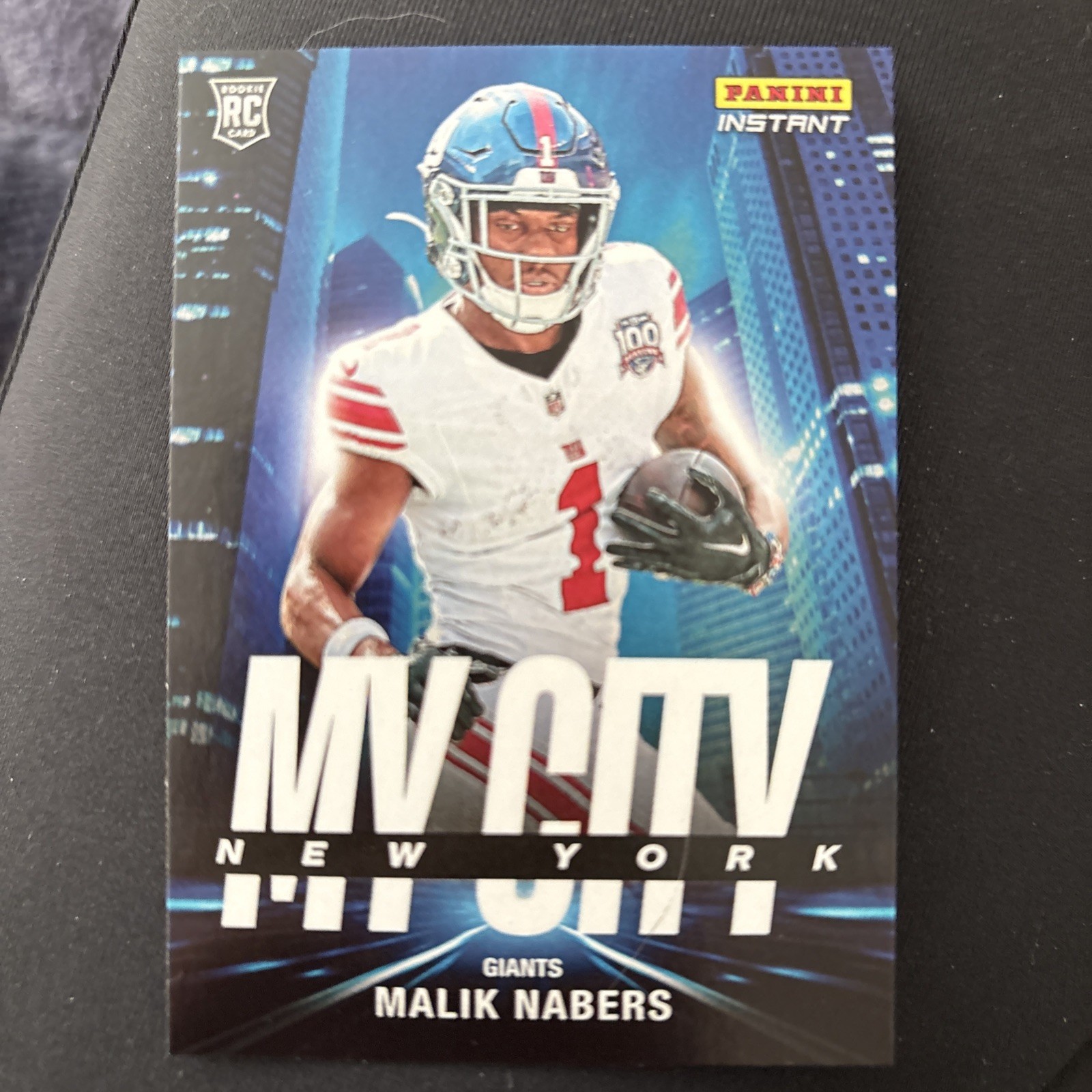 2024 Panini Instant NFL MY CITY – MALIK NABERS RC – #’d 1/587 ROOKIE Giants!