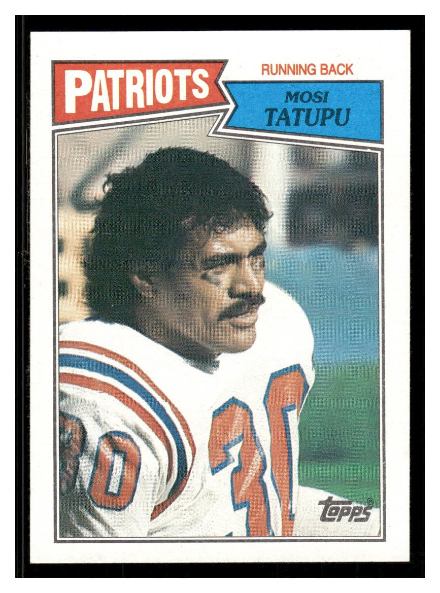 1987 Topps #100 Mosi Tatupu New England Patriots Football Card 34160