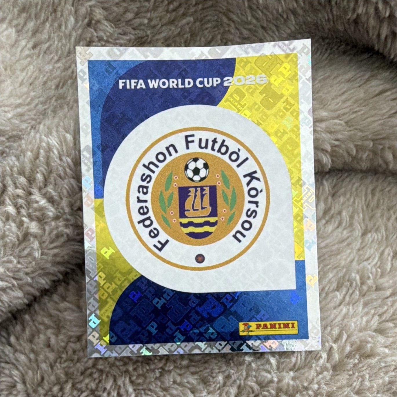 Panini FIFA World Cup 2026 Club Badge/Logo Soccer Sticker #CUW 1 Kòrsou