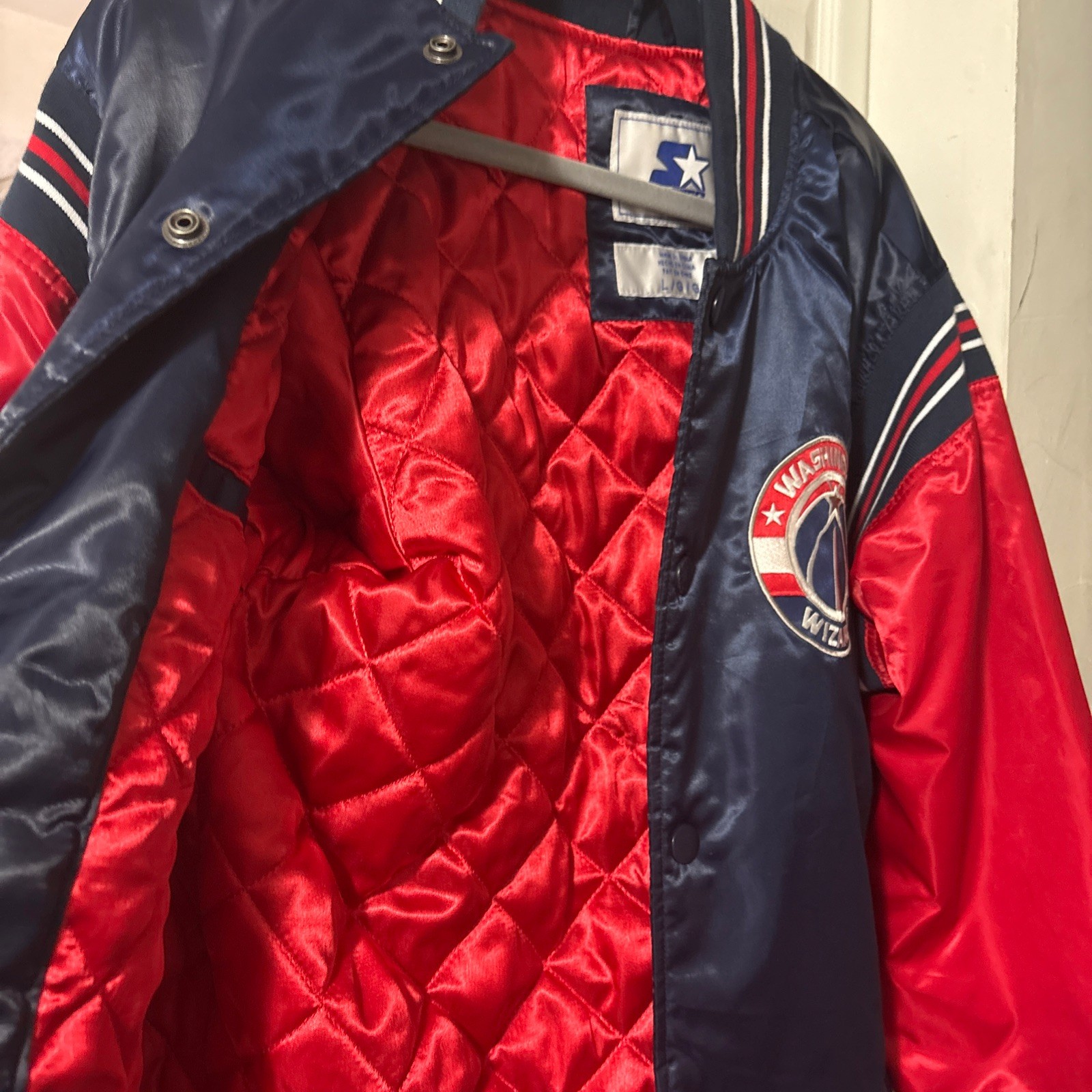 Washington Wizards NBA Jackets Men’s Large Button Up Comfortable with Pockets