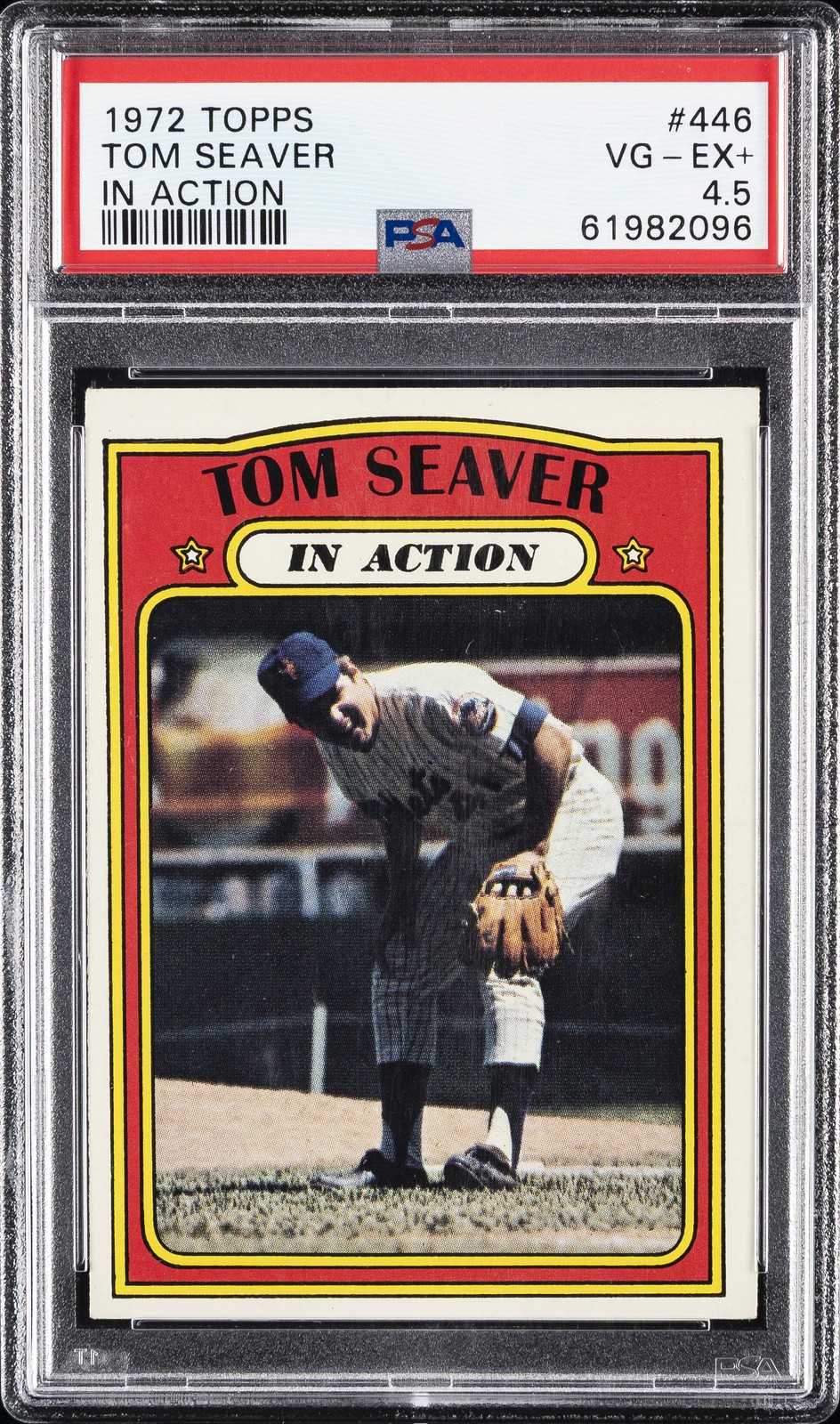 1972 TOPPS IN ACTION #446 TOM SEAVER PSA 4.5