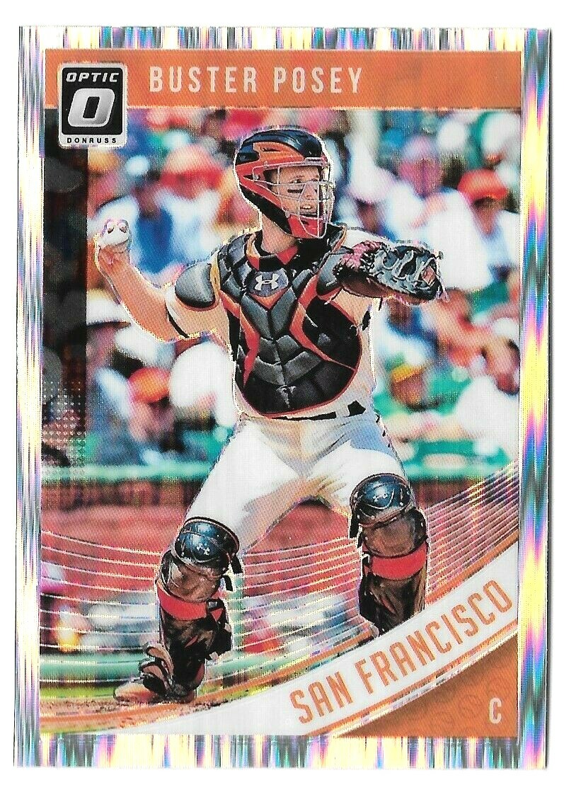 Buster Posey 2018 Panini Donruss Optic Shock Parallel #133 San Francisco Giants