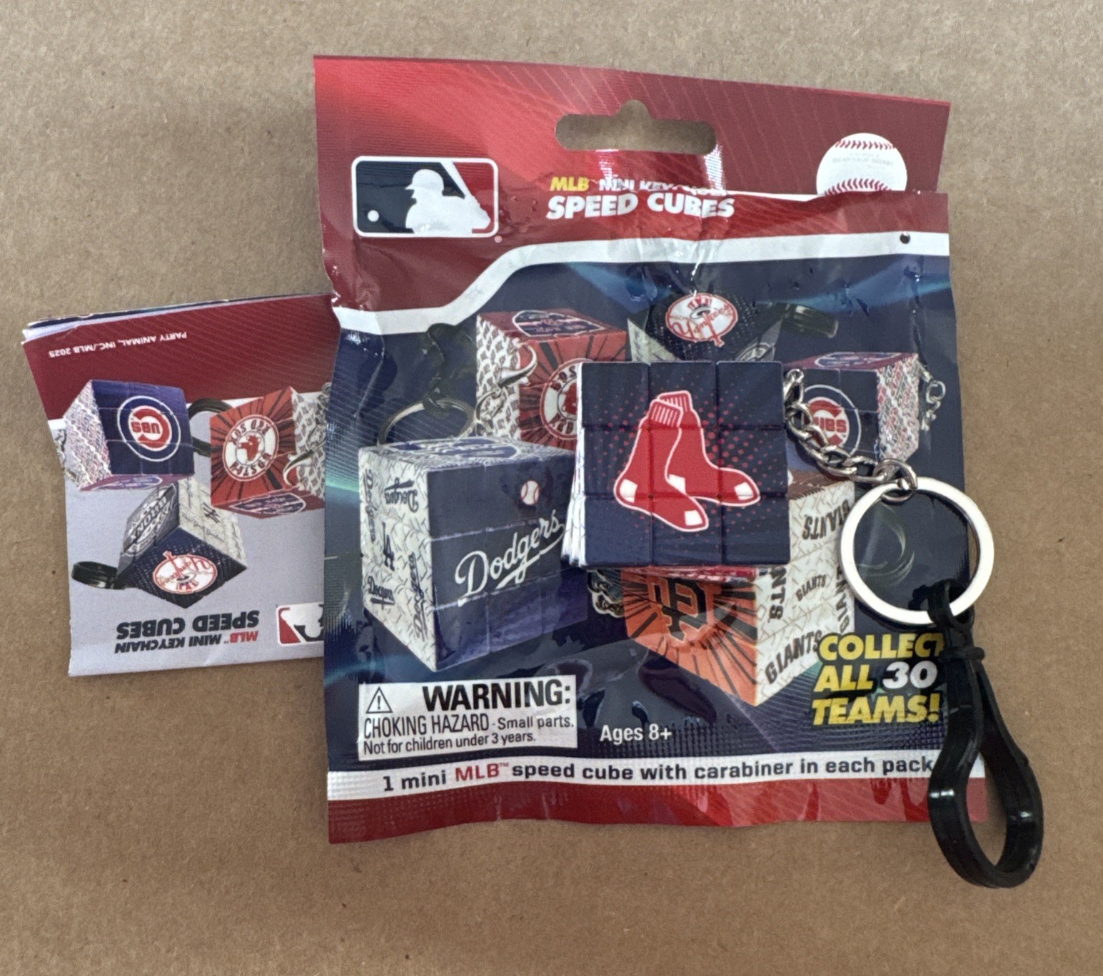 2025 MLB Baseball Mini Keychain Speed Cubes Boston Red Sox Rubik’s Baseball