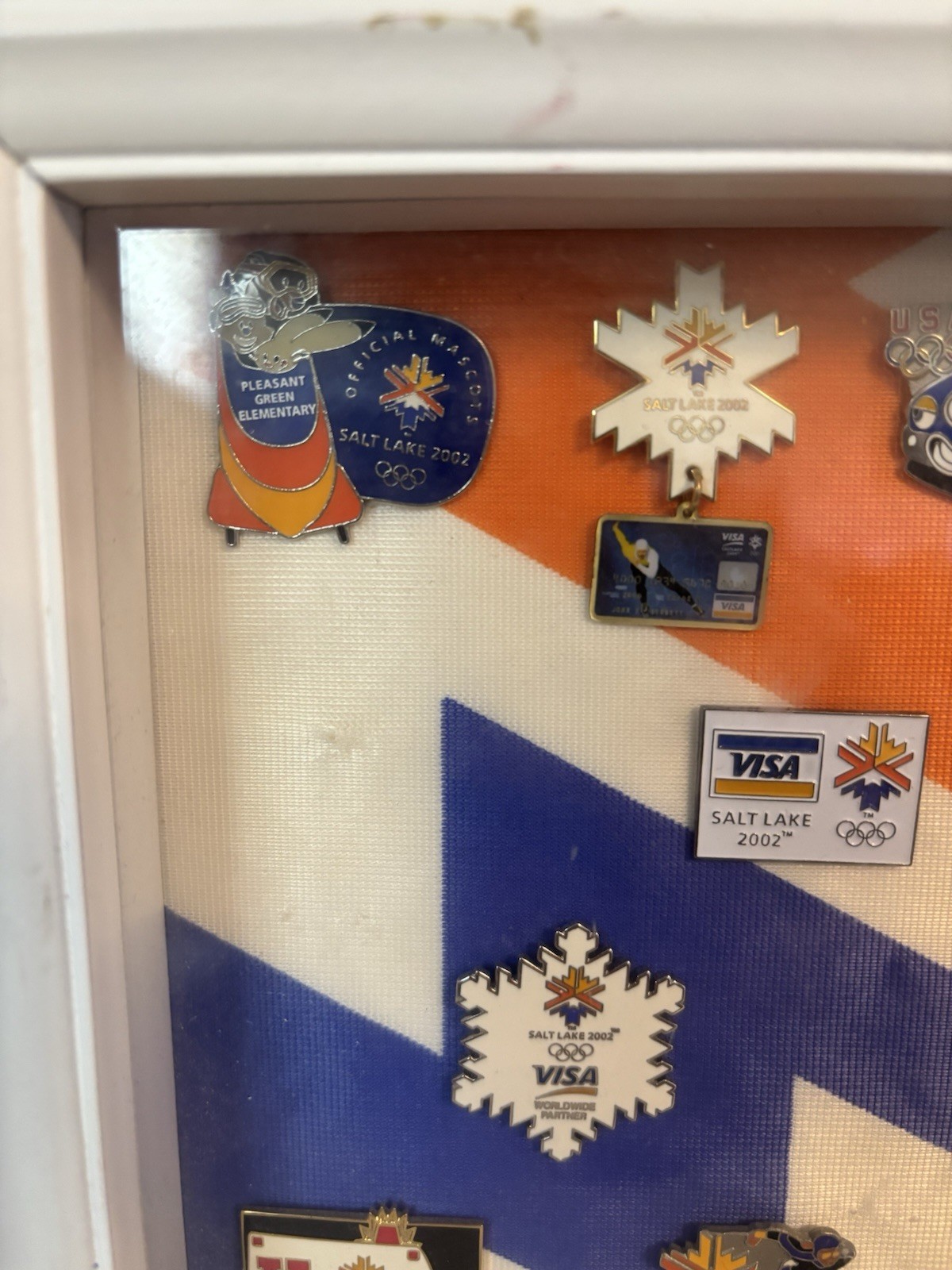 Utah 2002 Winter Olympics Pin Collection In Custom Frame SLC Design 14 Total Lot