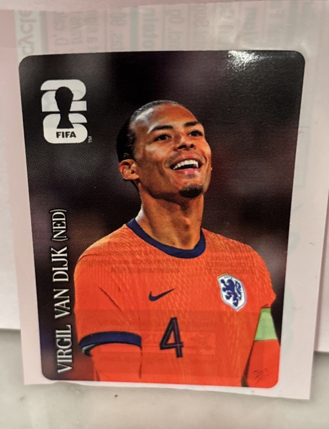 2026 Panini FIFA World Cup Coca-Cola Sticker Virgil van Dijk Netherlands #6