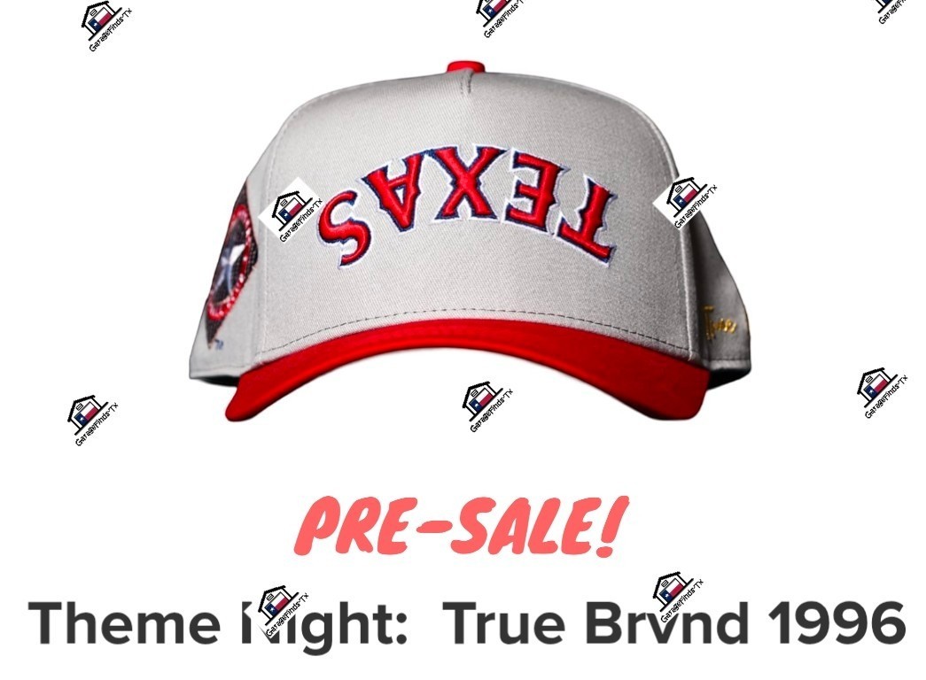 Texas Rangers x True Brvnd – RED / GRAY (1996 Road Grey) Theme Night Hat 7/20/26