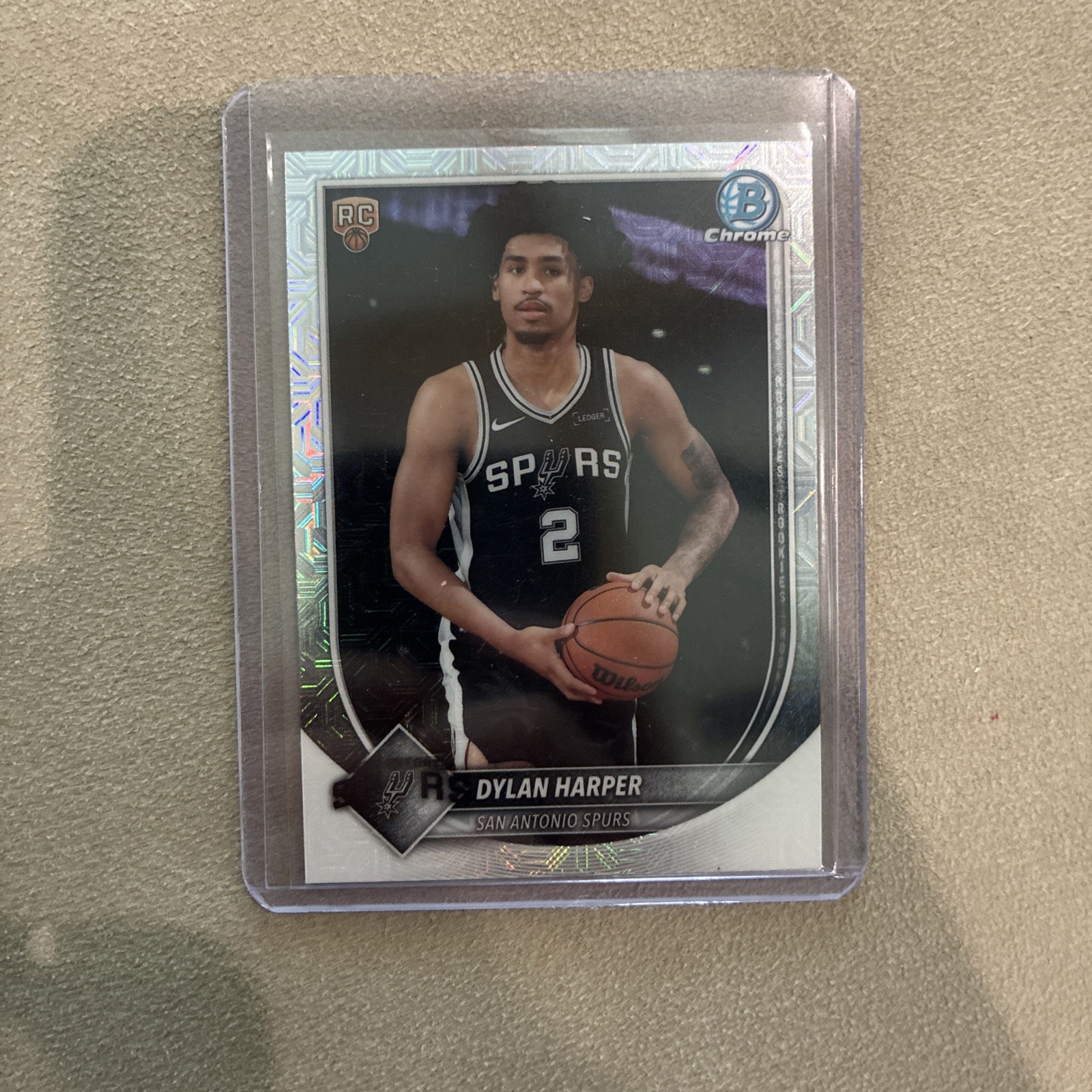 2025-26 Bowman Chrome Dylan Harper RC Mojo Refractor #BCV-2 Spurs Rookie