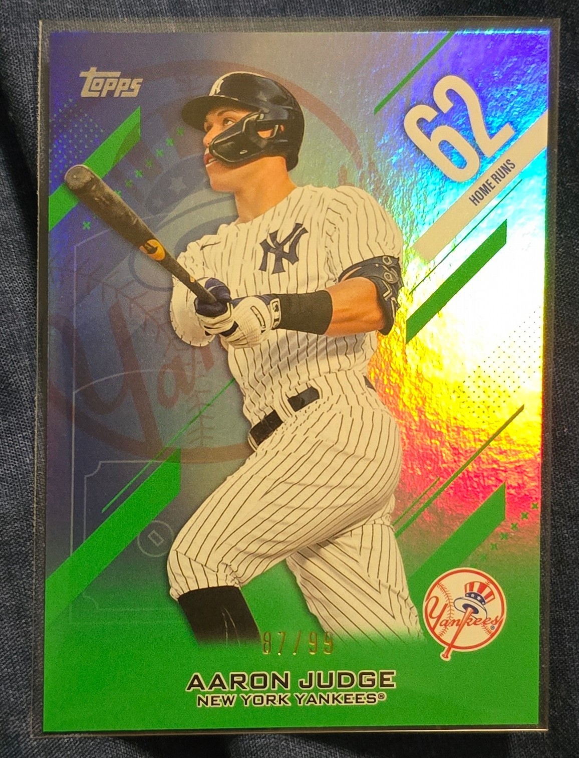 2026 Topps Series 2 Aaron Judge CN-1 Green Refractor 87/99