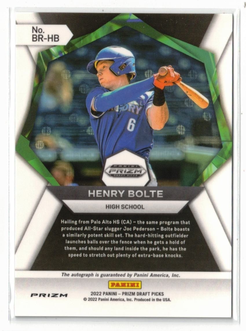 2022 Prizm Draft Picks Brilliance SILVER RC AUTO Henry Bolte! Rookie! Autograph