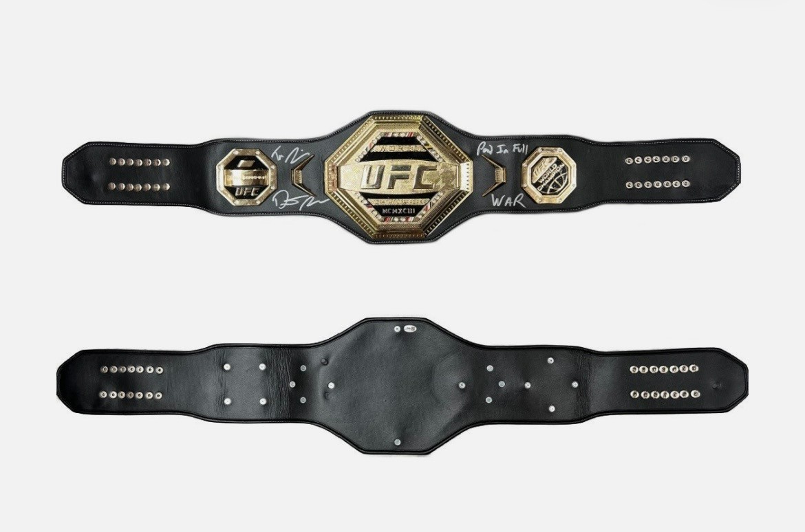 Dustin Poirier autographed signed inscribed belt UFC The Diamond JSA