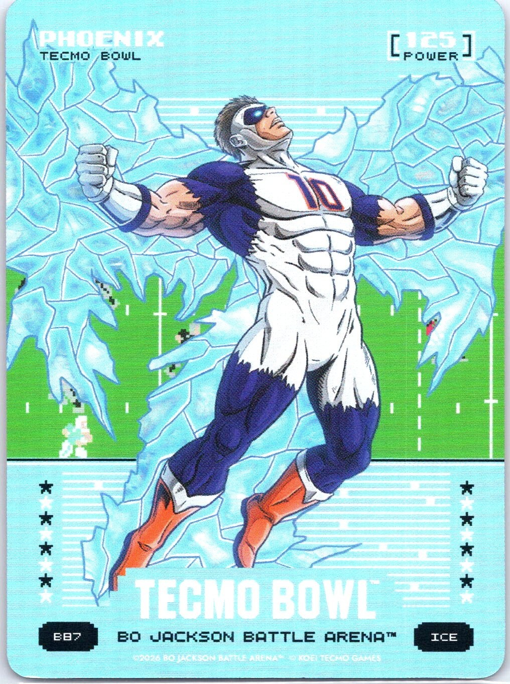 Bo Jackson Battle Arena Tecmo Bowl Phoenix Blue Battlefoil SP Parallel Bo Nix