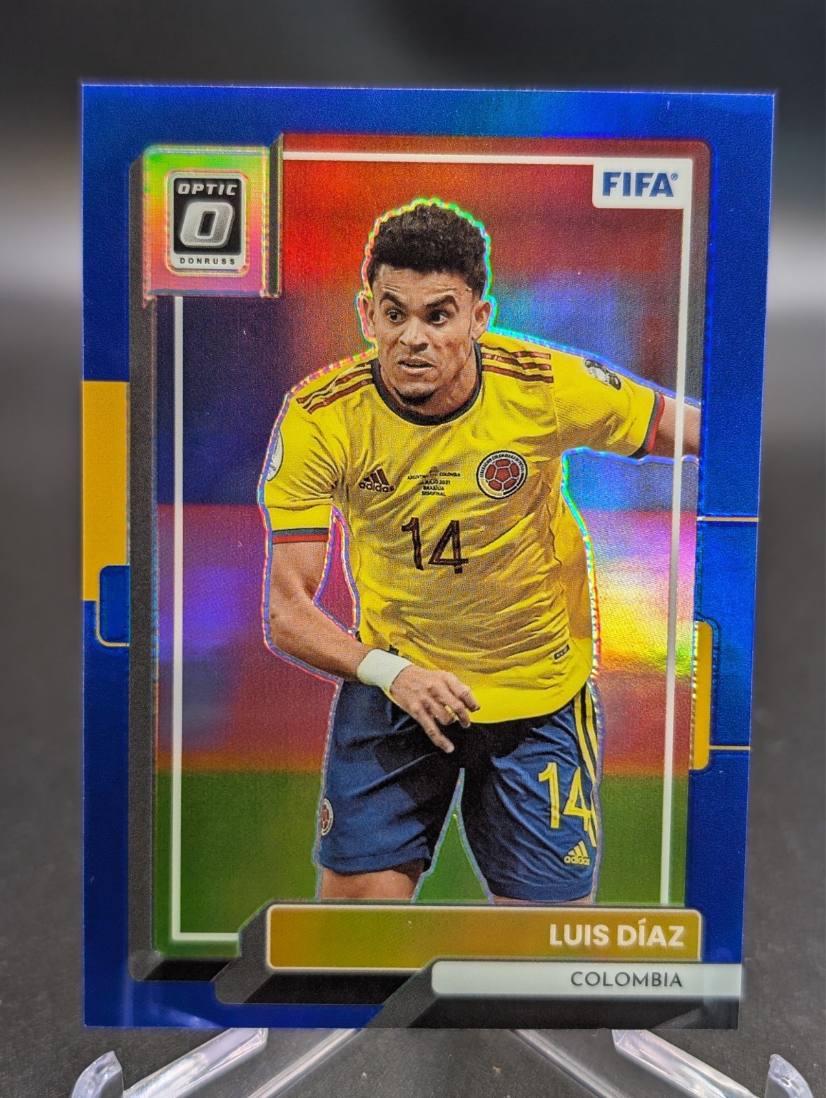 2022-23 Panini Donruss Luis Diaz #149 Optic Blue Prizm /99 Colombia