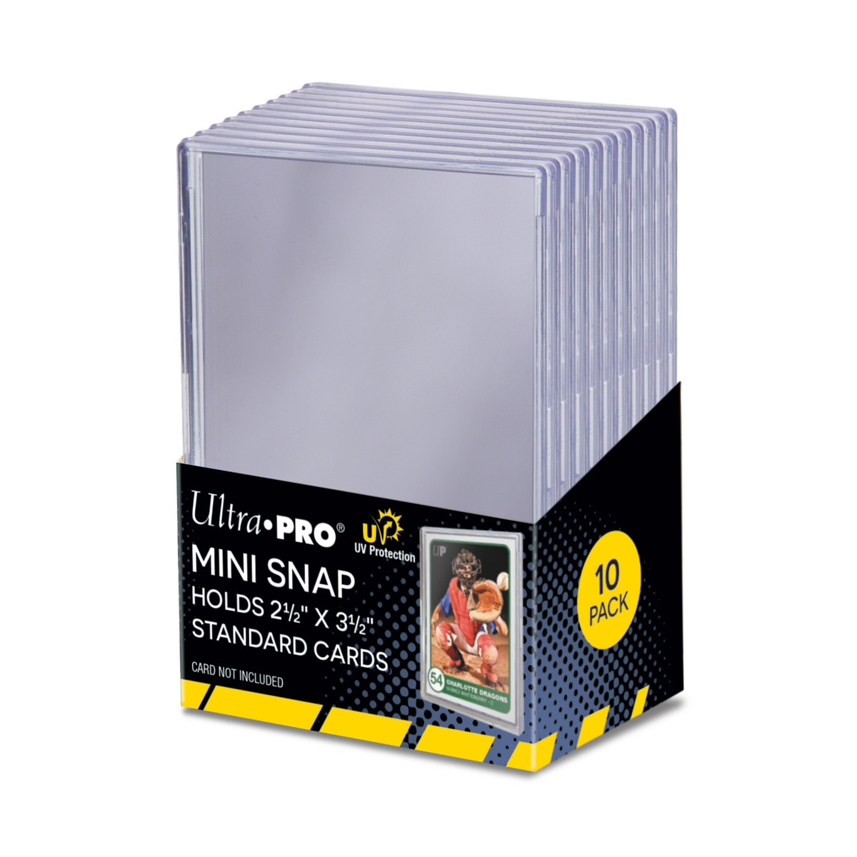 10 Ct Ultra PRO Mini Snap Card Holder Clear Snap Tight Trading Cards Protector