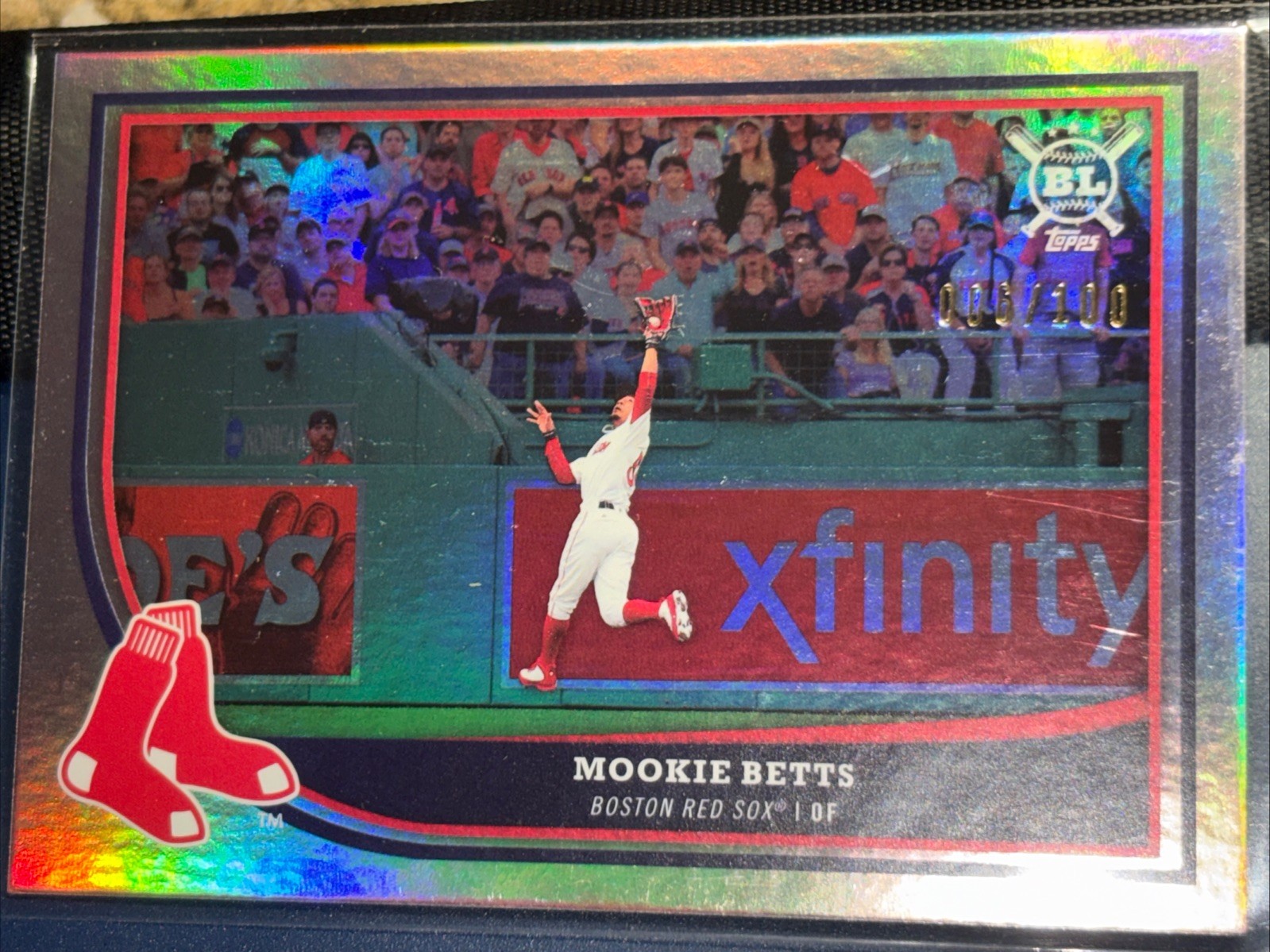 2018 Topps Big League – Mookie Betts #159 Rainbow Foil /100