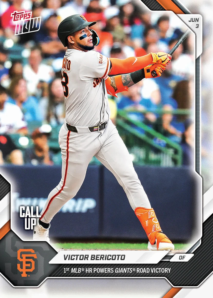 Victor Bericoto Call-Up 1st HR – 2026 MLB Topps NOW – Card 284 Presale