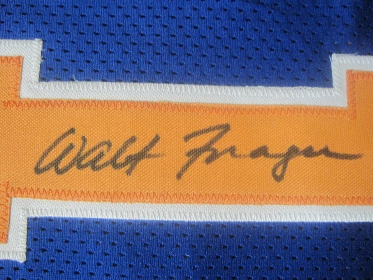 WALT FRAZIER HAND SIGNED AUTOGRAPH BASKETBALL JERSEY NEW YORK KNICKS COA SIZE XL