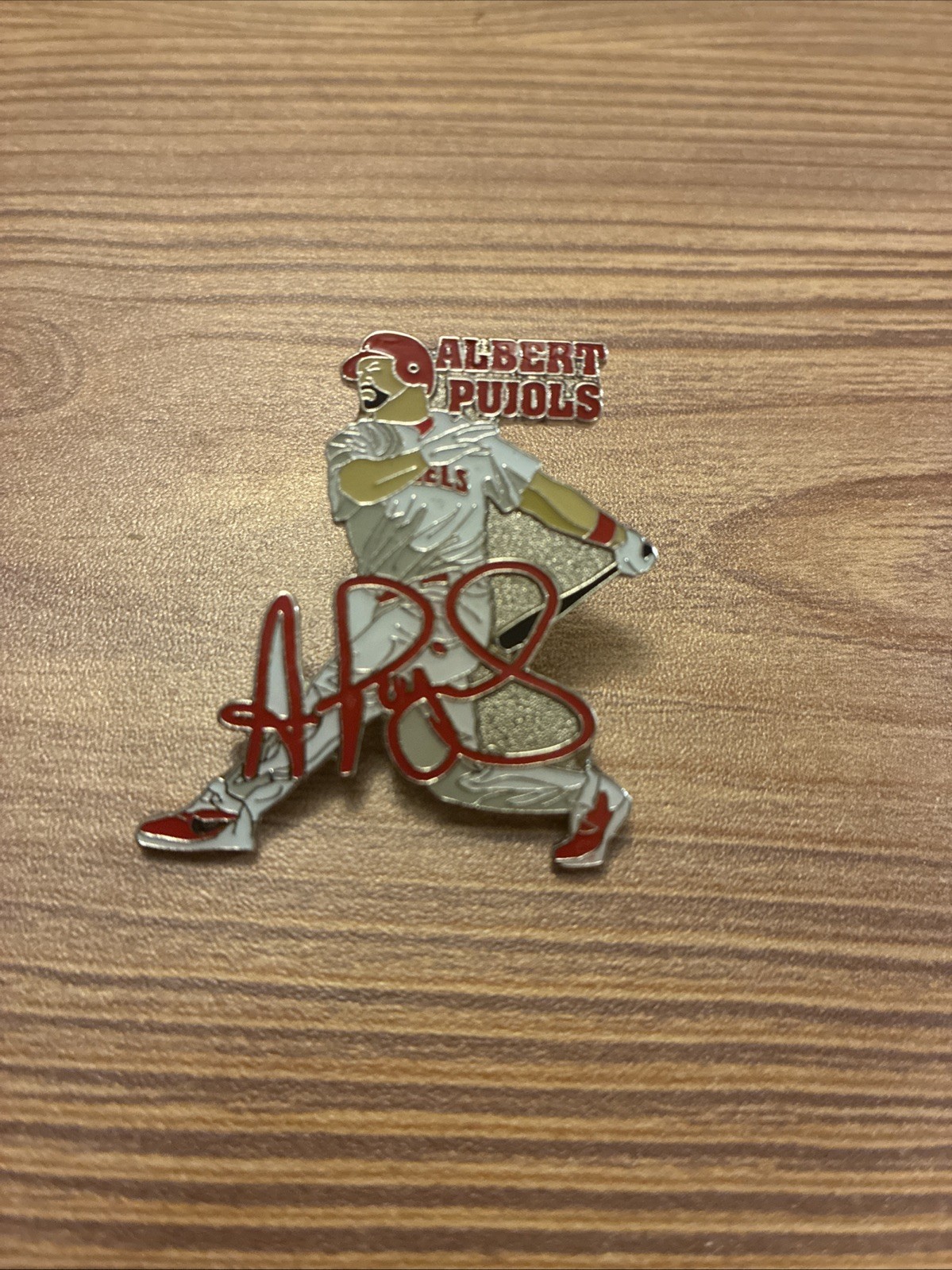 ALBERT PUJOLS PIN ANAHEIM ANGELS PINS SIGNATURE ACTION COLLECTOR MLB PIN UP