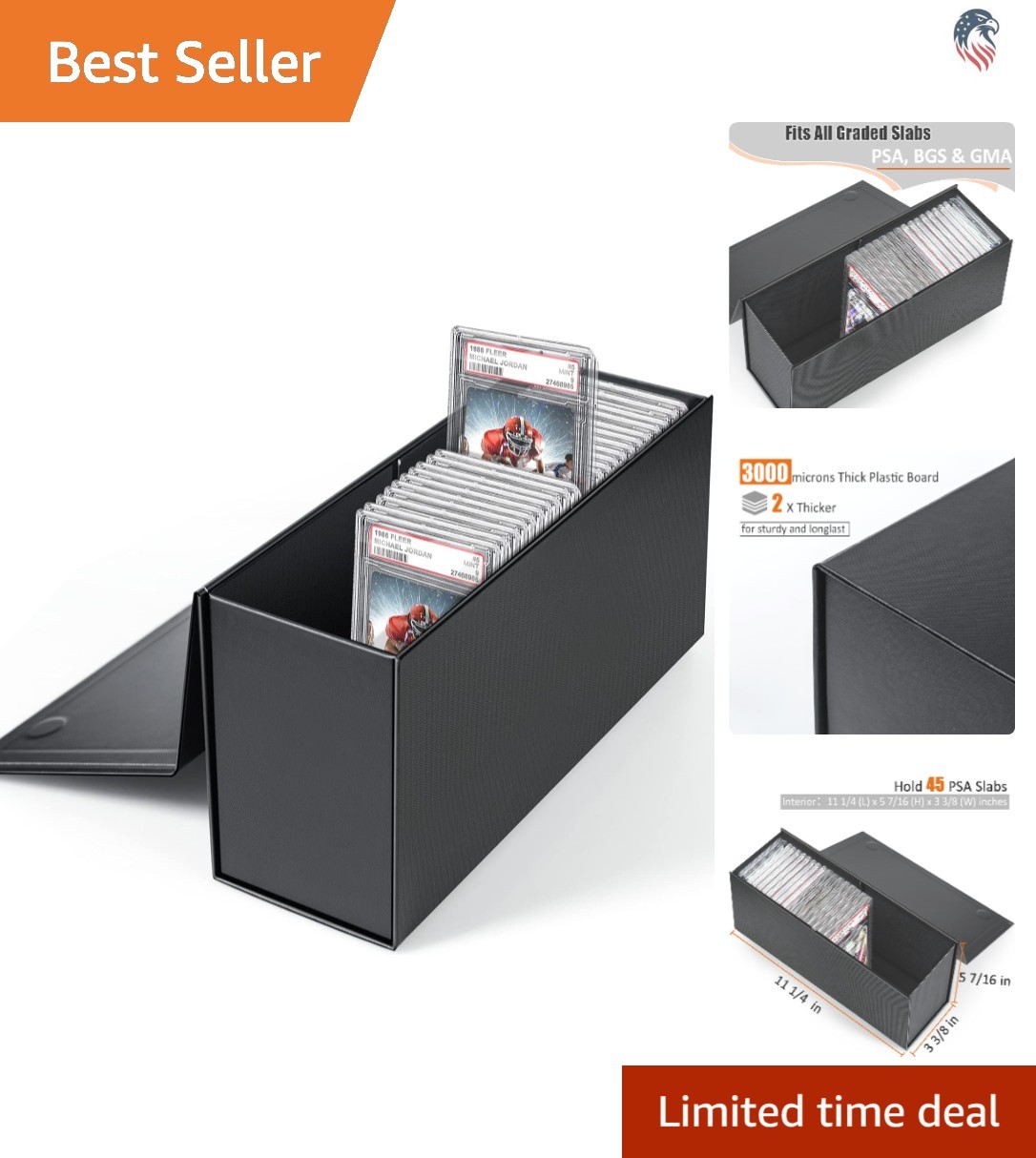 Compatible with PSA Graded Card Storage Box Card Holder Container Slabs Organ…