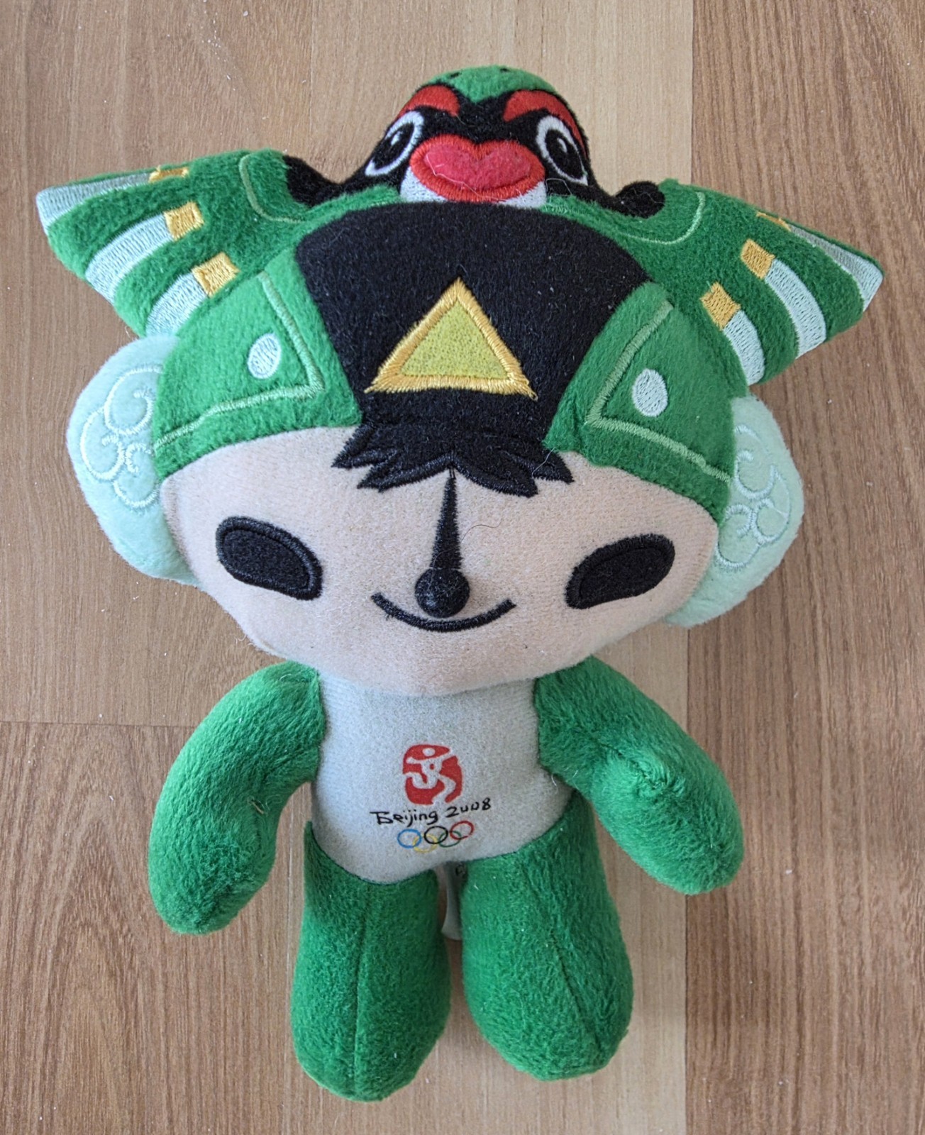 2008 Official Beijing Olympic Plush Mascot — Nini (8″) Green — New