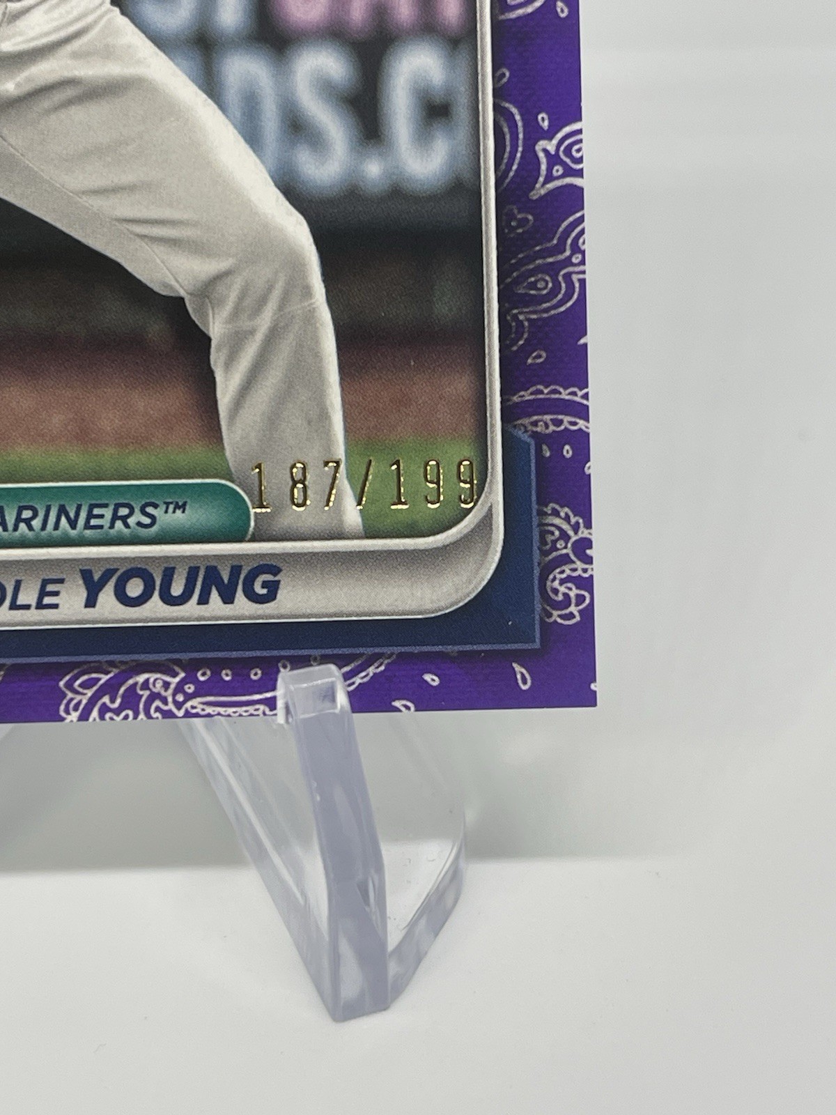 Cole Young /199 2024 Bowman – Prospects #BP-112 Purple Pattern. Seattle