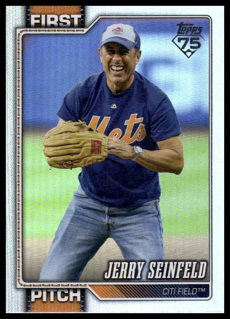2026 Topps Series 2 JERRY SEINFELD FP-10 Rainbow Foil 1st Pitch SP NY Mets B54