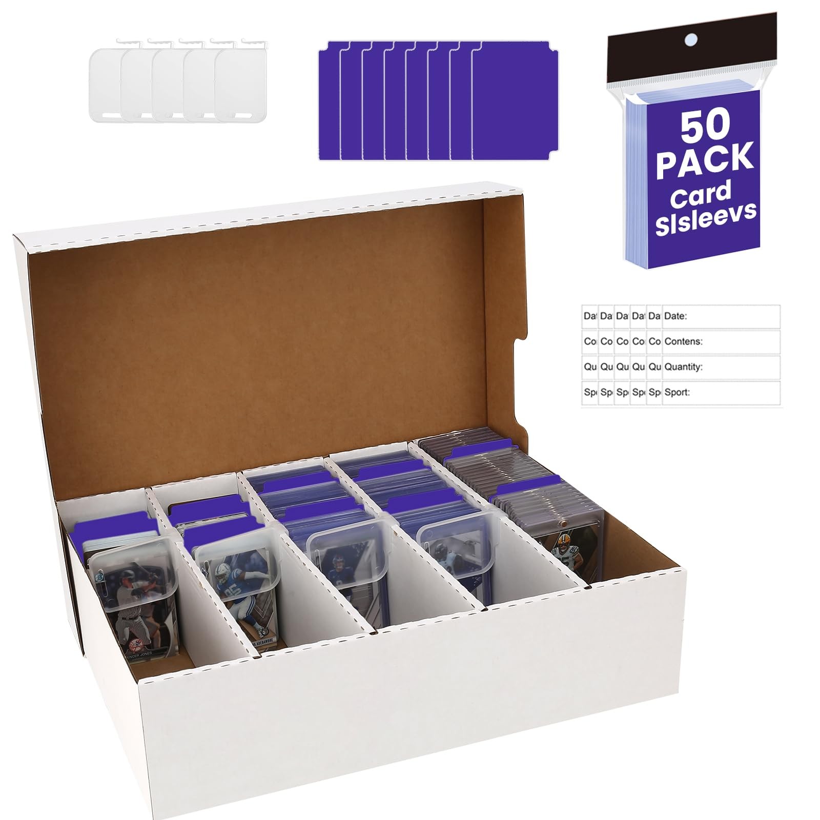 EBOAUSI Trading Card Storage Box Large-Capacity, Card Case–Holds 3940 Cards,I…