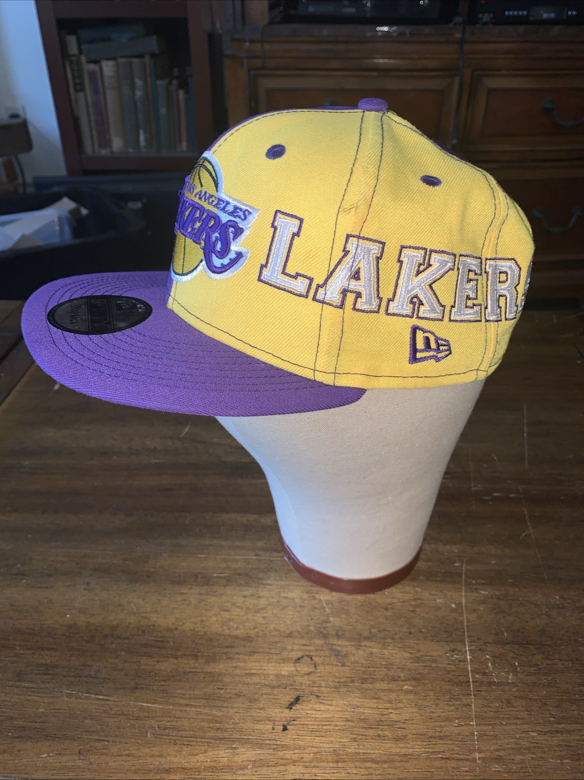 Los Angeles Lakers New Era Team Split 9FIFTY Snap Back Hat-Purple/Yellow