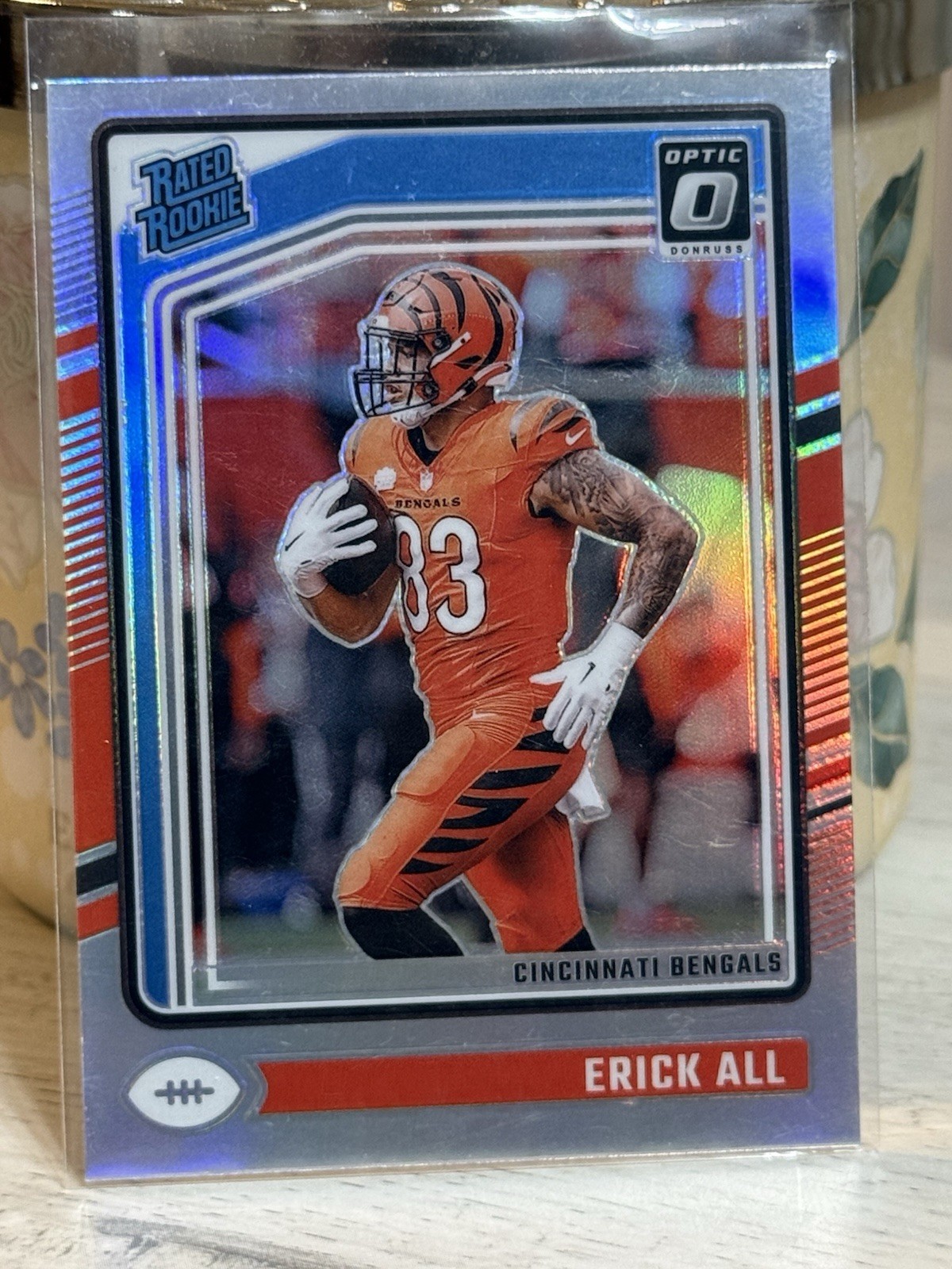 2024 Optic Erick All Rated Rookie Silver Holo Prizm #233 Rookie Bengals